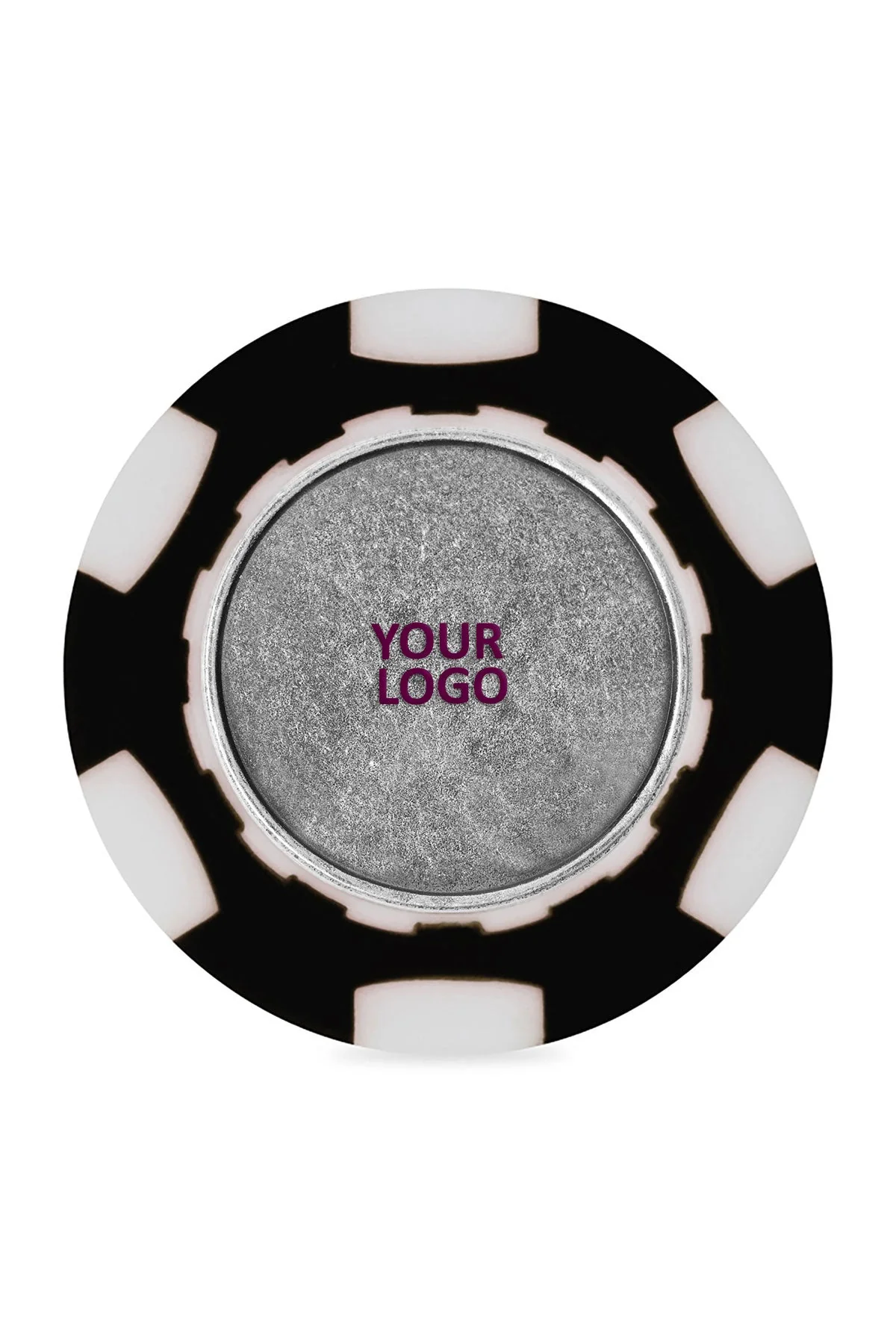 Ahead Poker Chip with Custom Ball Markers, Black/White