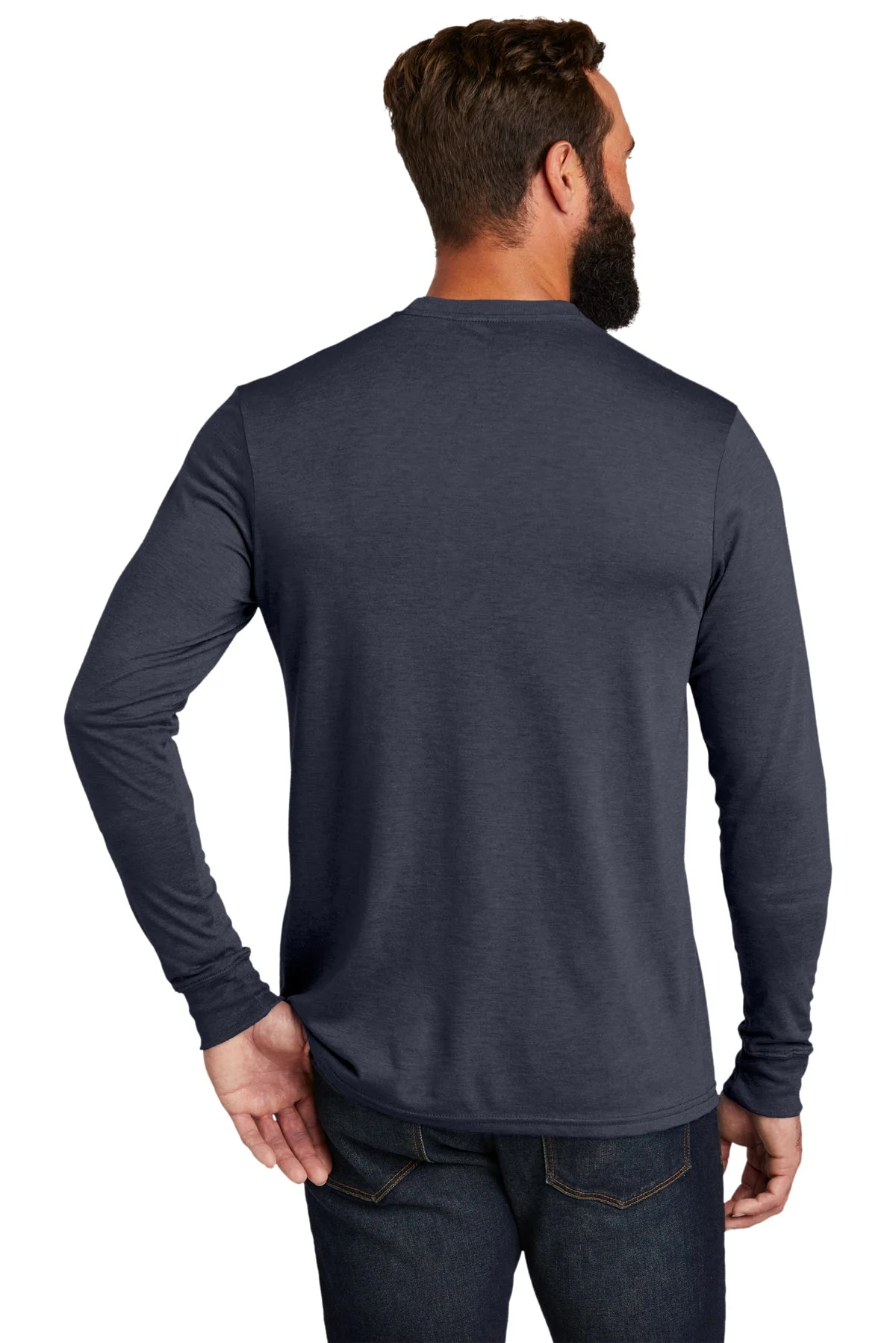 Allmade Unisex Tri-Blend Long Sleeve Tee, Rebel Blue [Real8 Group] - Image 2