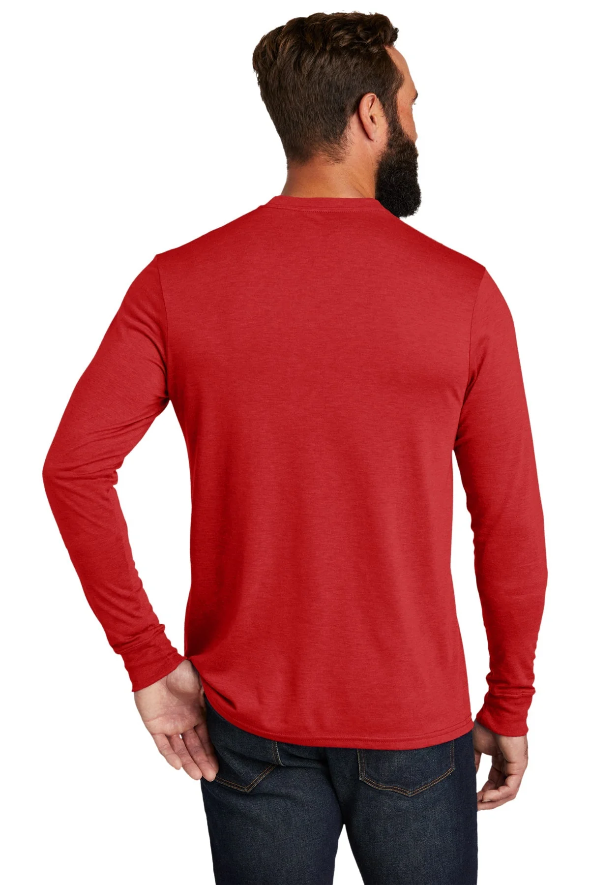 Allmade Unisex Tri-Blend Long Sleeve Tee, Rise Up Red [Sherpa LLC] - Image 2