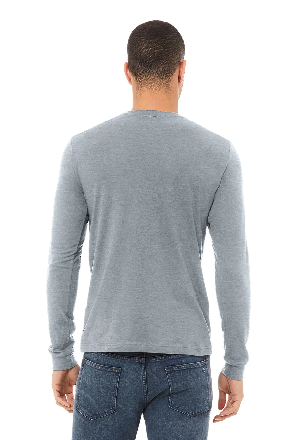Bella Canvas Unisex Heather Long Sleeve T-Shirt, Athletic Heather [SABRE] - Image 2