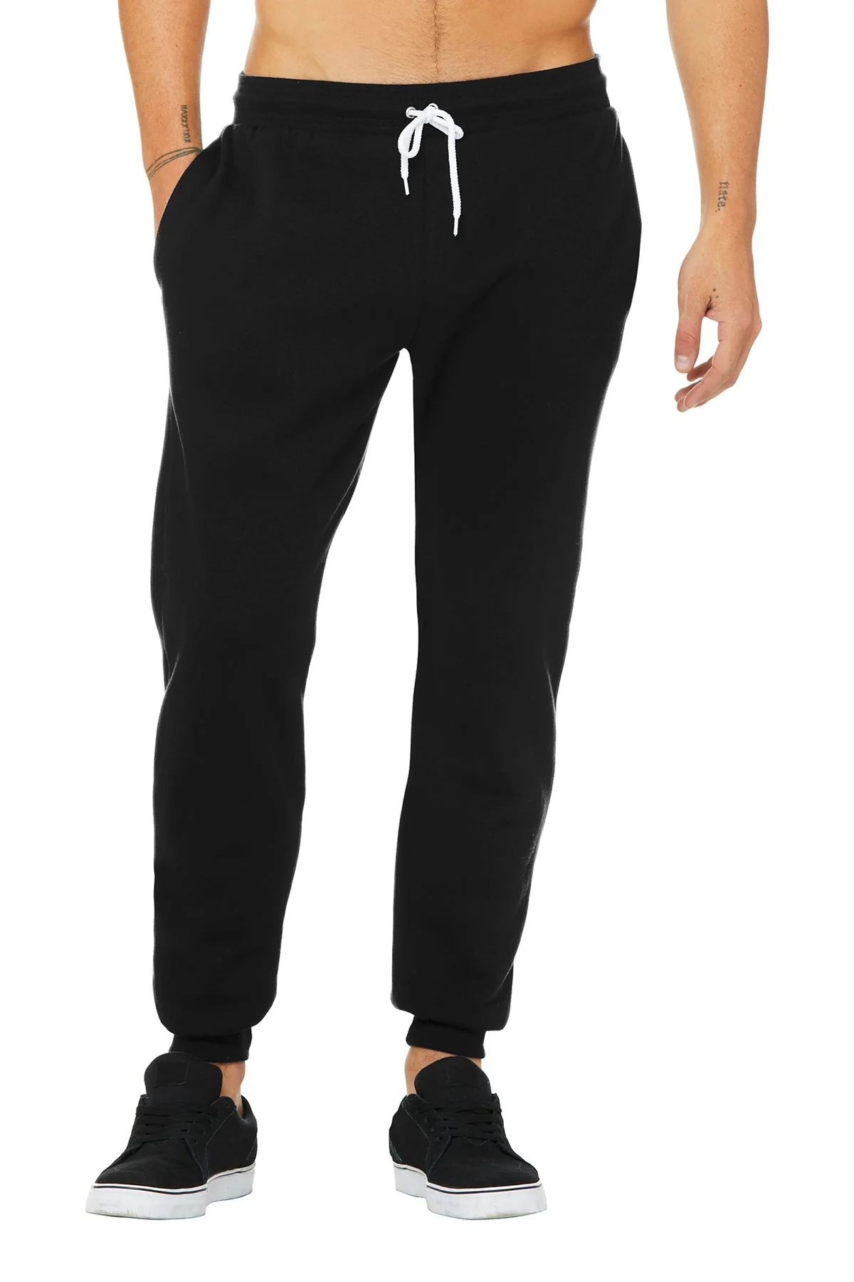 BELLA+CANVAS Unisex Jogger Sweatpants Black - Image 4