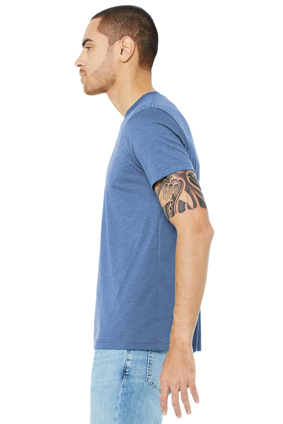 Bella Canvas Unisex Triblend T-Shirt, Blue [High Sky Children's Ranch] - Image 2