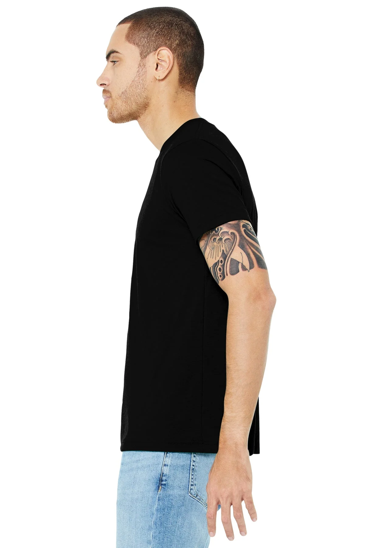 Bella Unisex Triblend T-Shirt, Solid Black [GuidePoint Security] - Image 3