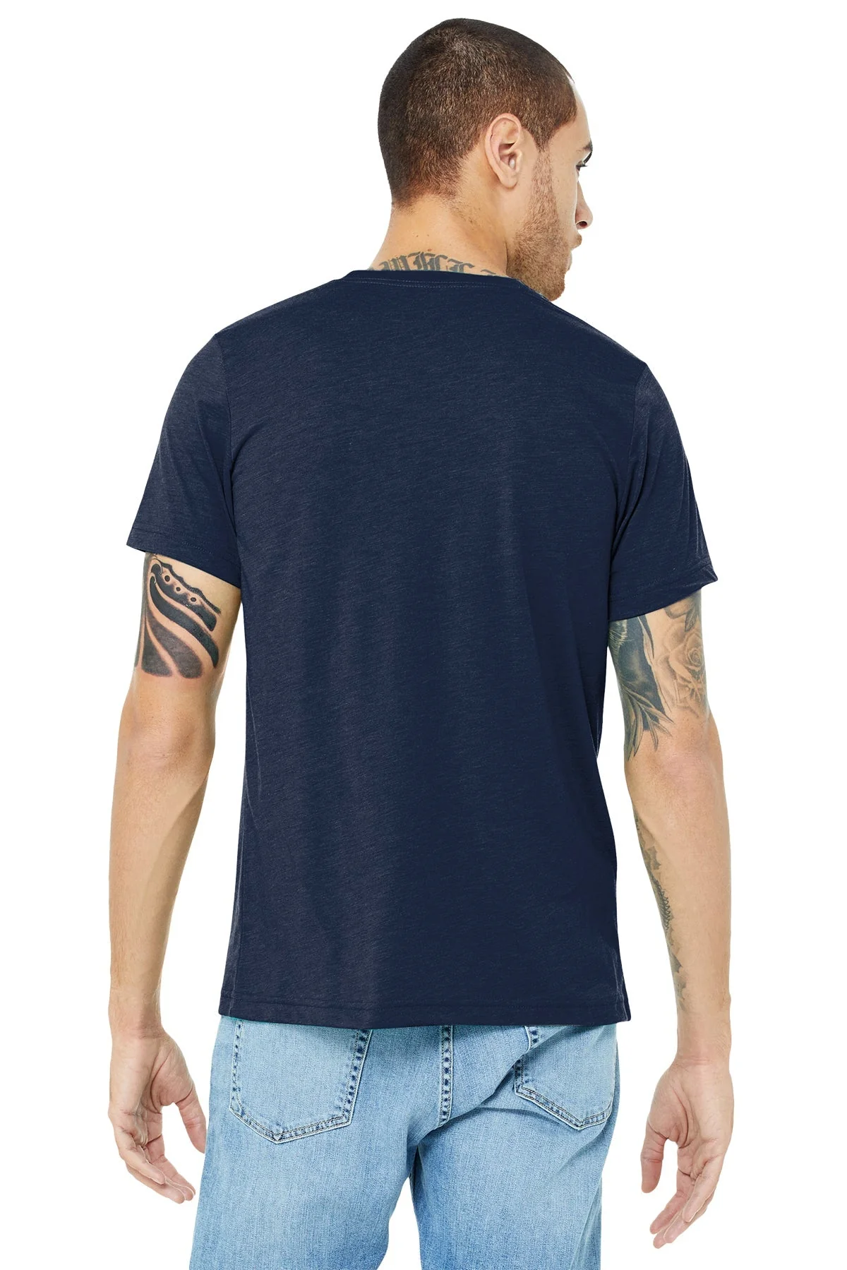 Bella Canvas Unisex Triblend T-Shirt, Solid Navy [Gershman Mortgage] - Image 2