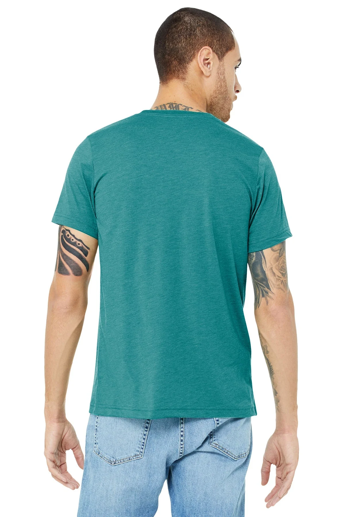 Bella Canvas Unisex Triblend T-Shirt, Teal [Horizontal] - Image 2