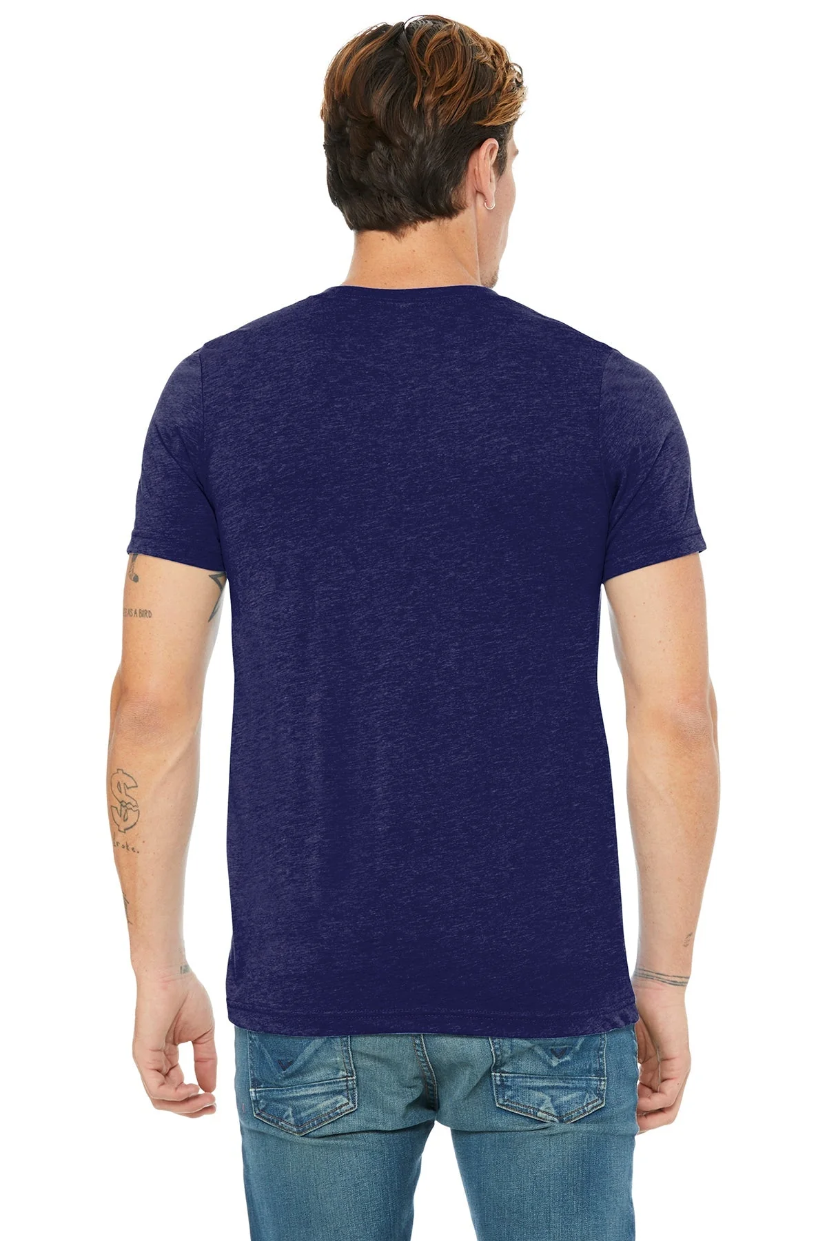 Bella Canvas Unisex V-Neck, Navy [GuidePoint Security] - Image 2