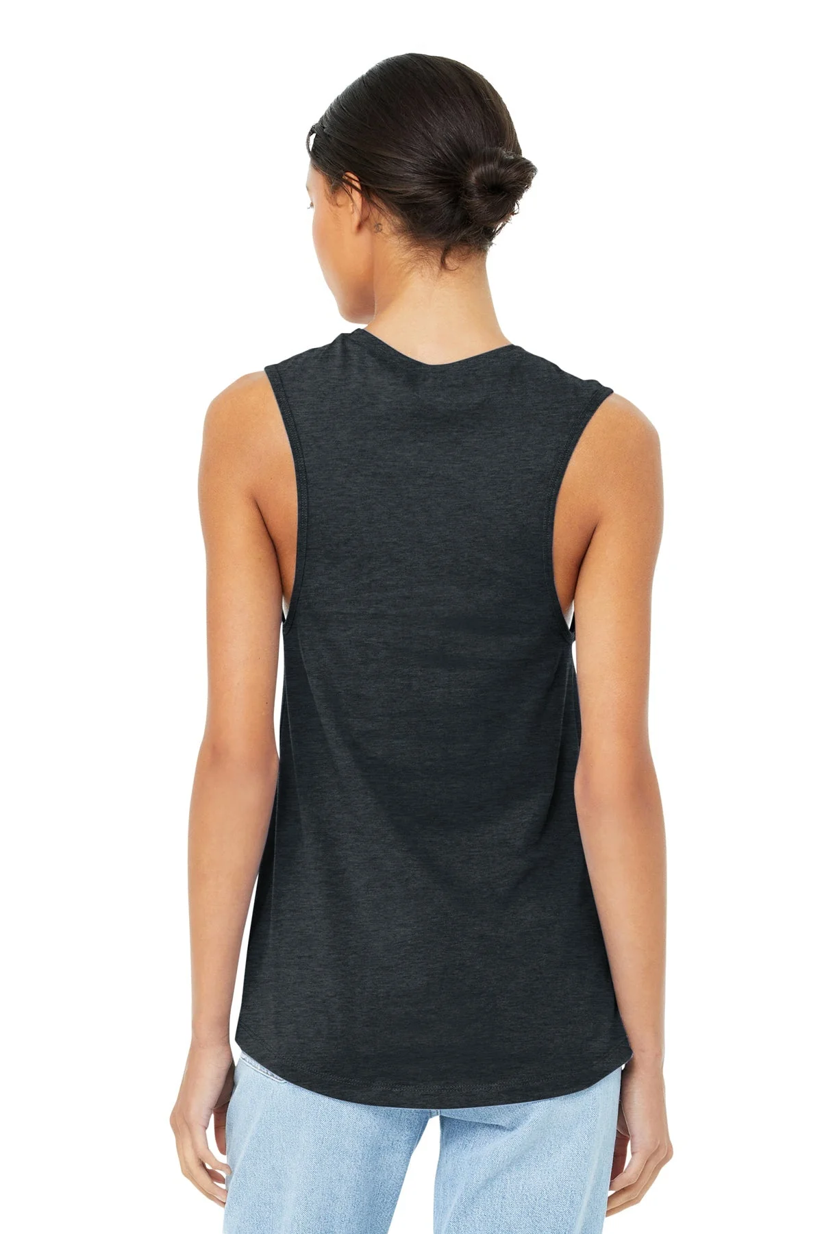 Bella Canvas Womens Jersey Muscle Tank, Dark Grey Heather [Real8 Group] - Image 2