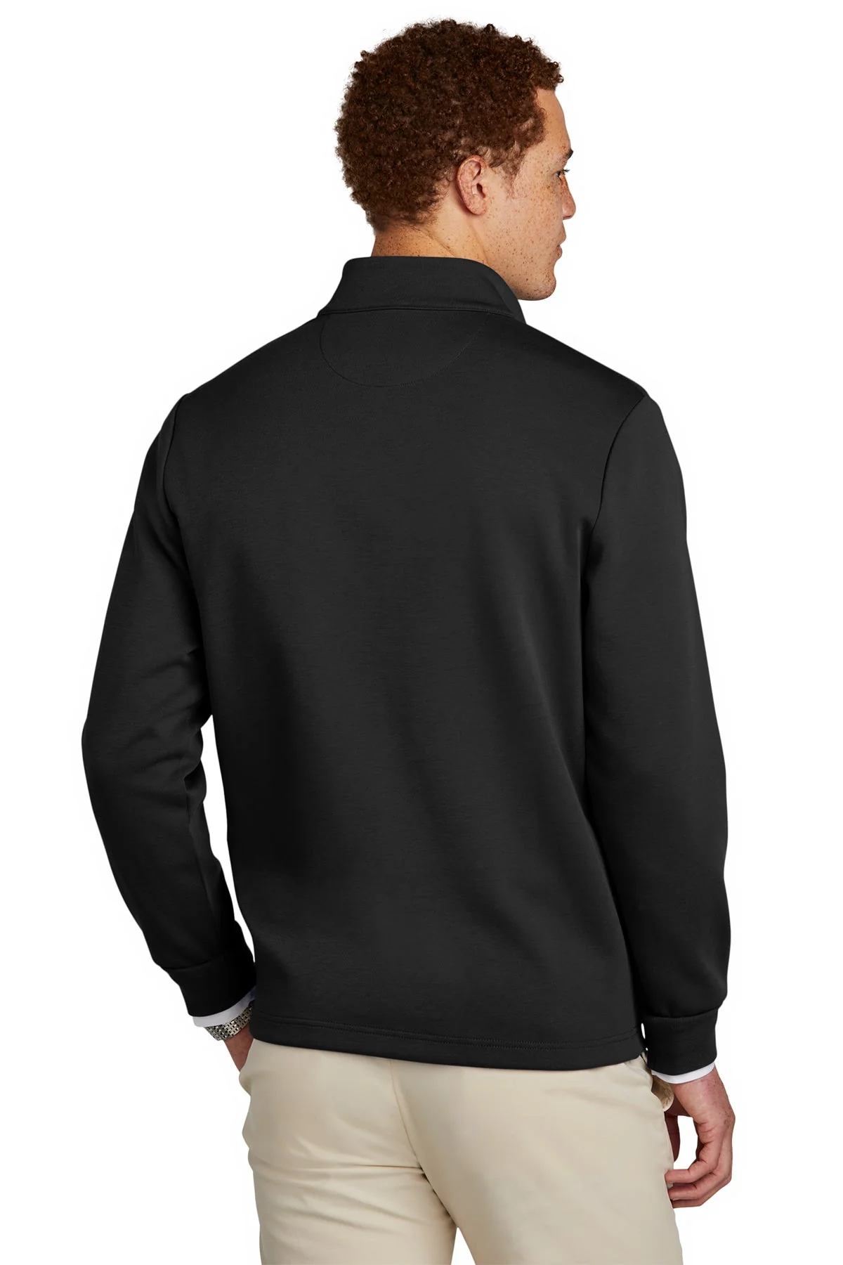 Brooks Brothers Double-Knit 1/4-Zip, Deep Black [Lane & Waterman] - Image 2