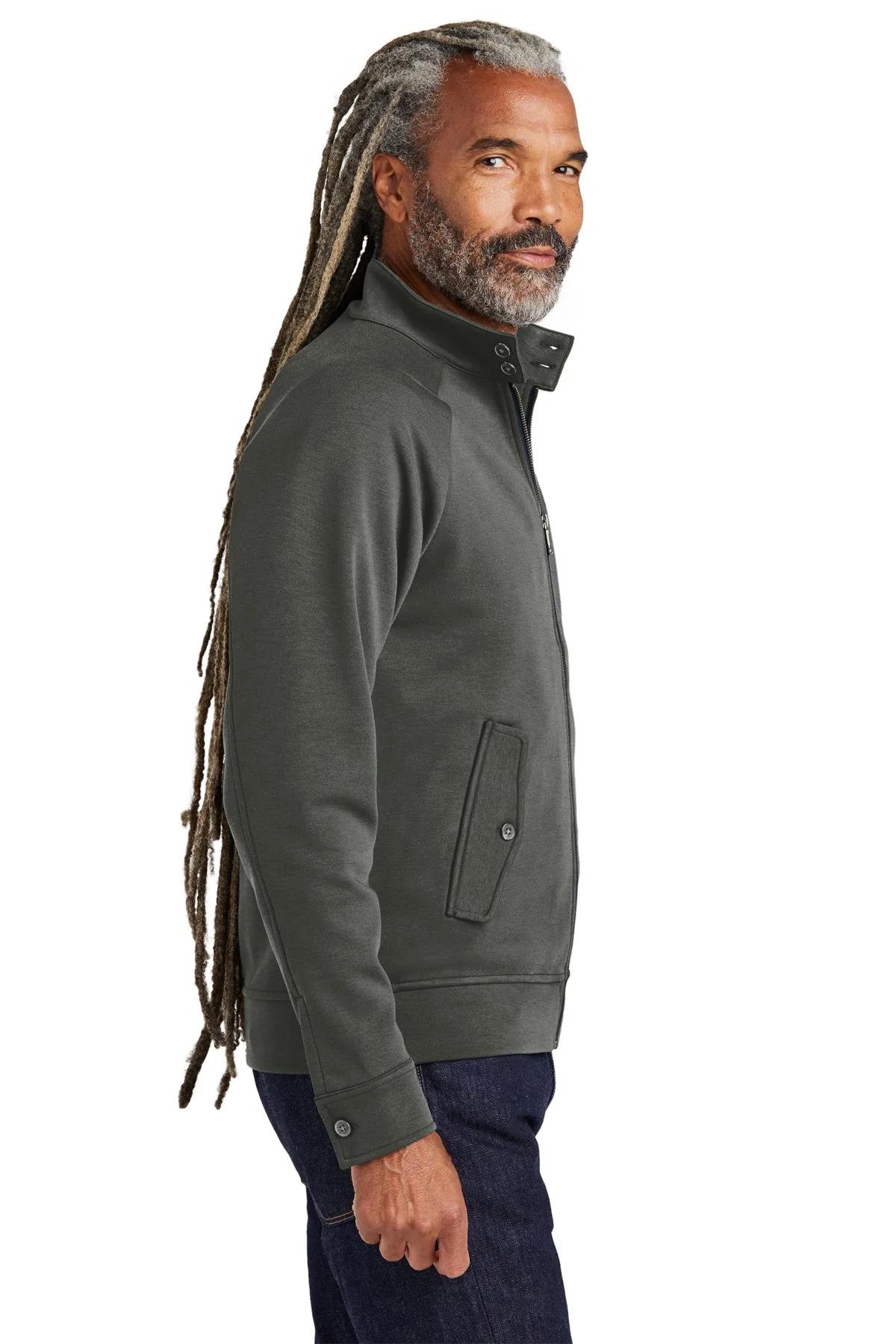 Brooks Brothers Double-Knit Full-Zip, Windsor Grey - Image 3