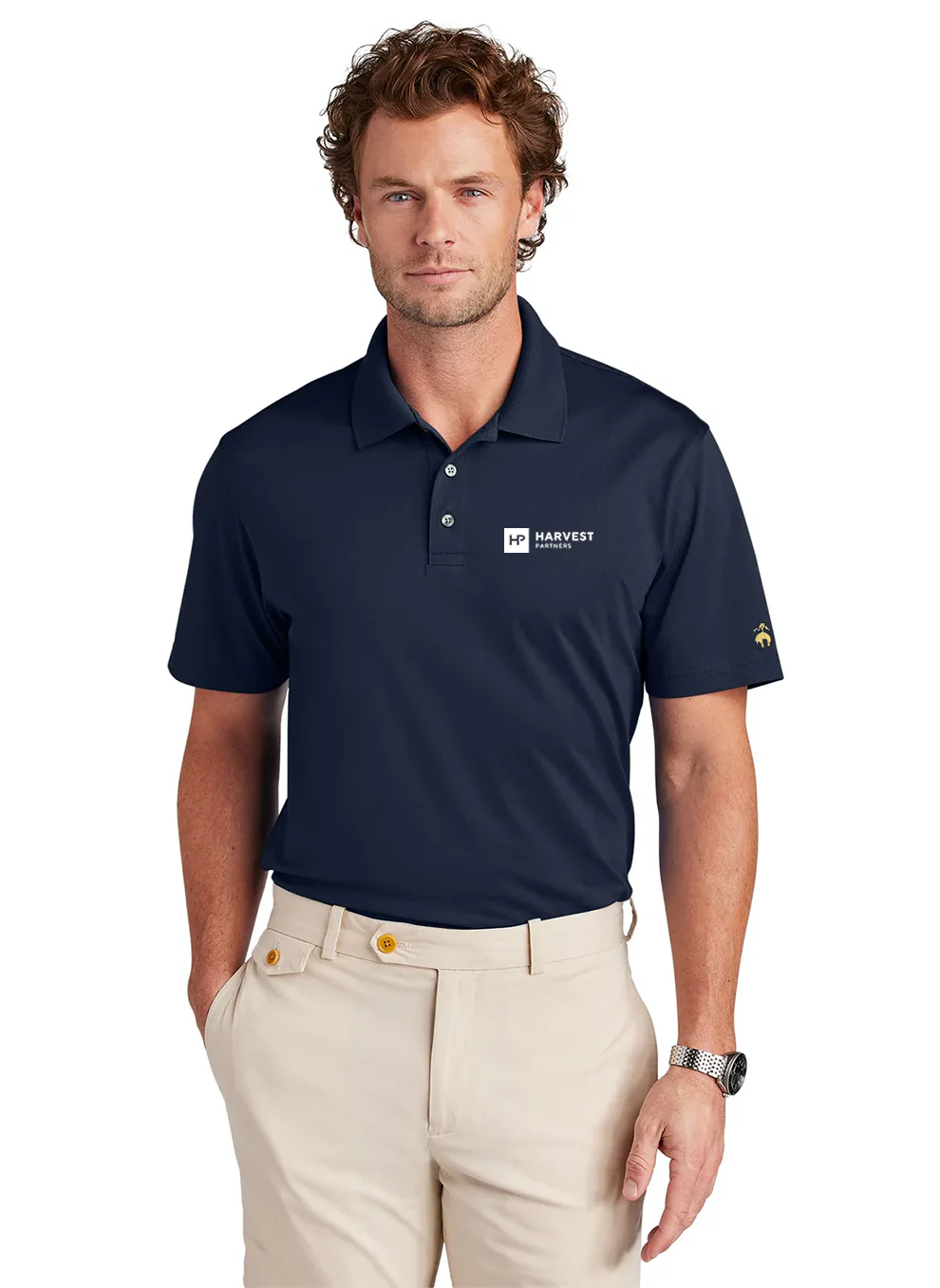 Brooks Brothers Mesh Pique Performance Polo, Navy Blazer [Harvest Partners]