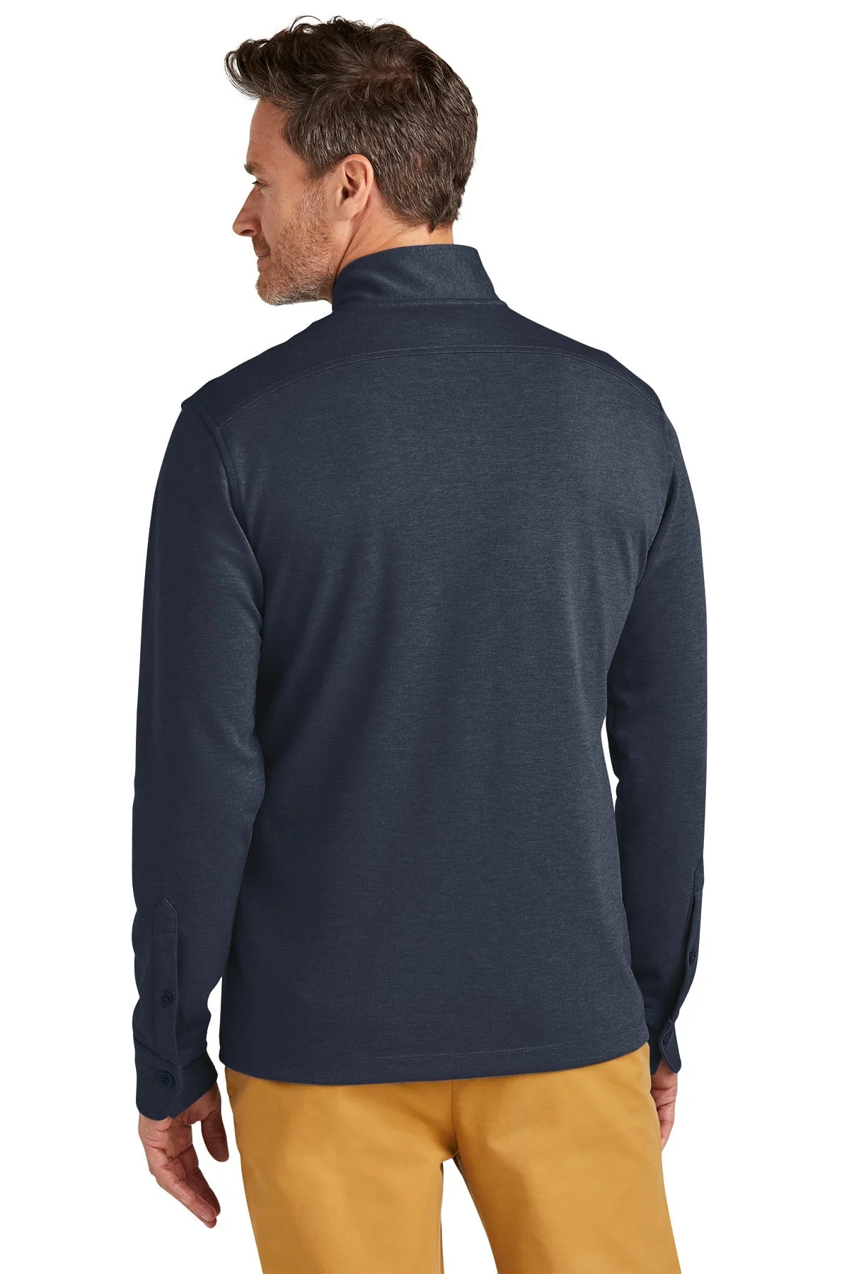 Brooks Brothers Stretch 1/2-Button, Navy Blazer Heather [Control Risks] - Image 2