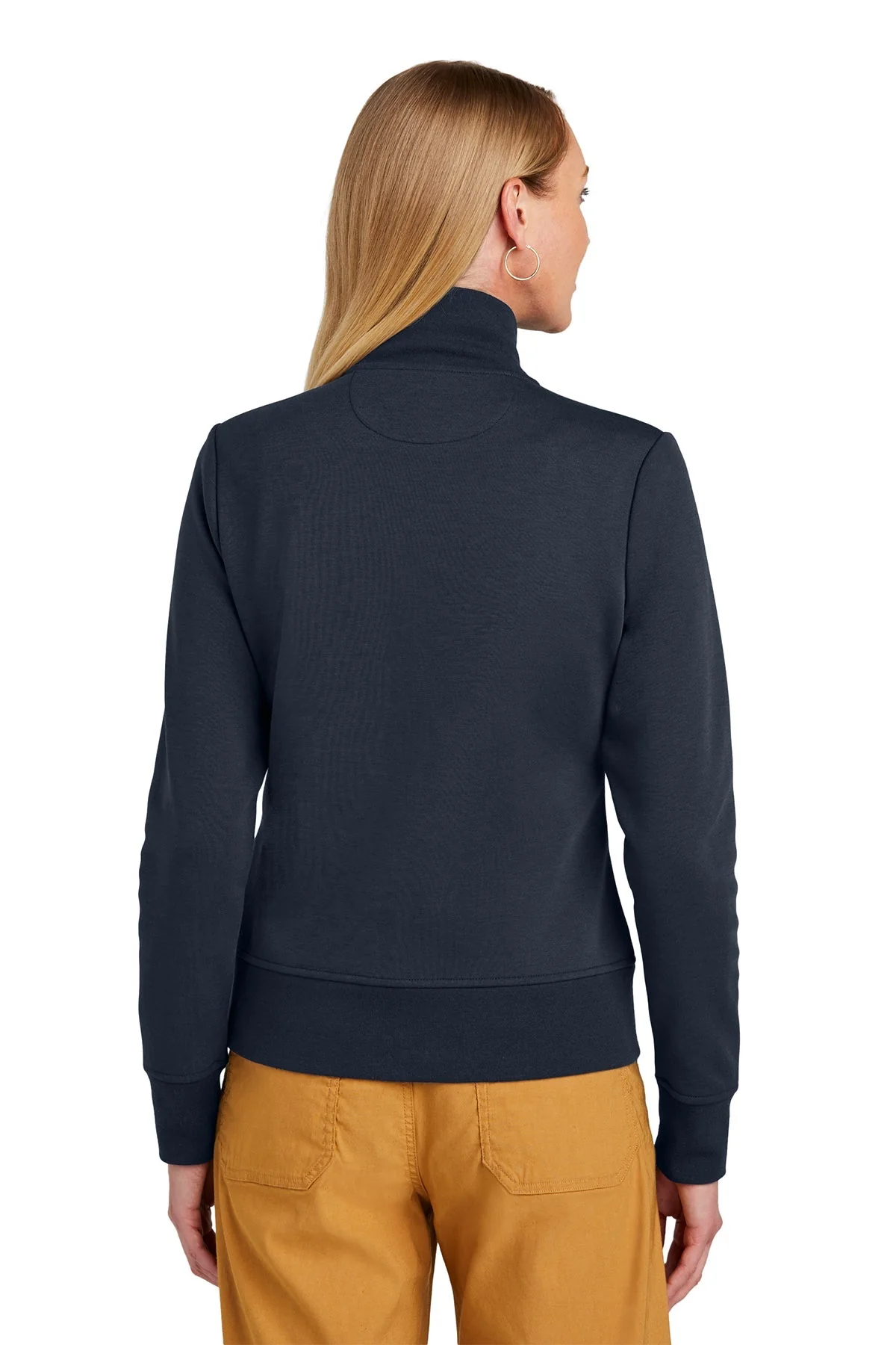 Brooks Brothers Womens Double-Knit Full-Zip, Night Navy - Embroidery [Reynolds and Moore] - Image 2