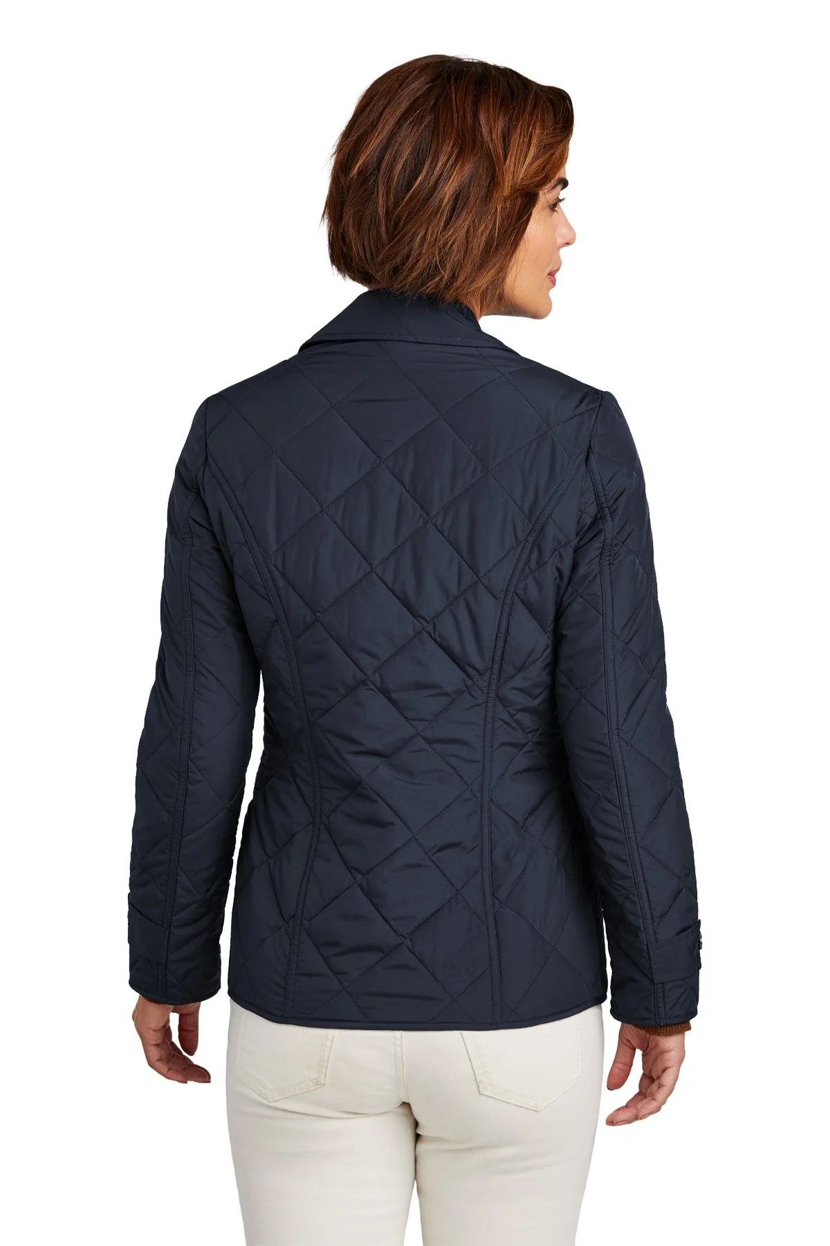 Brooks Brothers Womens Quilted Jacket, Night Navy [The Braff Group] - Image 2