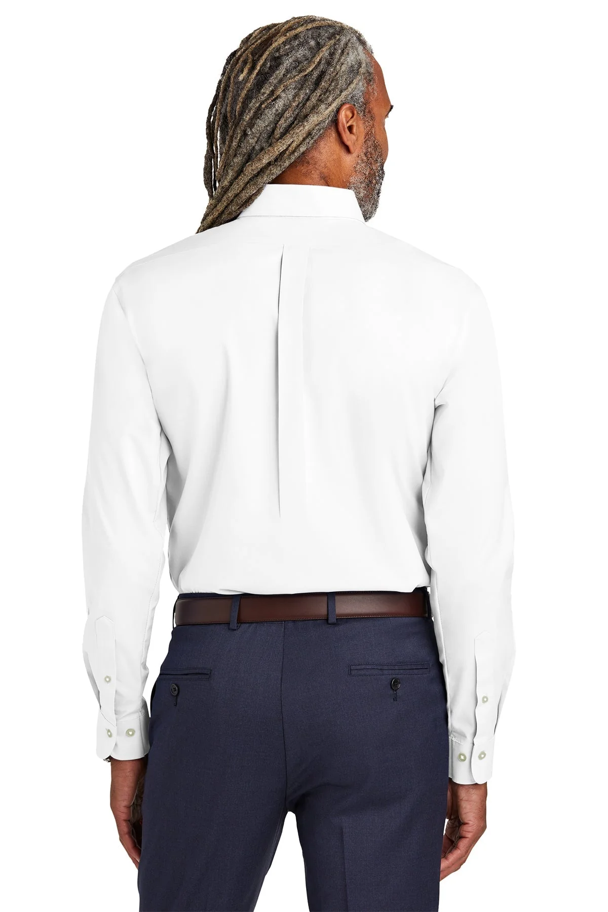 Brooks Brothers Wrinkle-Free Stretch Pinpoint Shirt, White [Calvada Surveying Inc] - Image 2