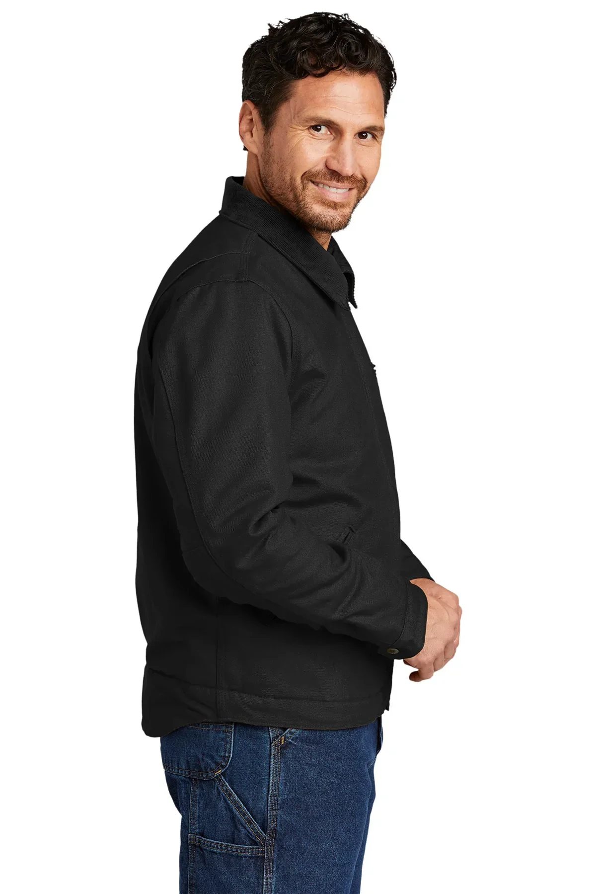 Carhartt Duck Detroit Jacket, Black [Calvada Surveying Inc] - Image 3