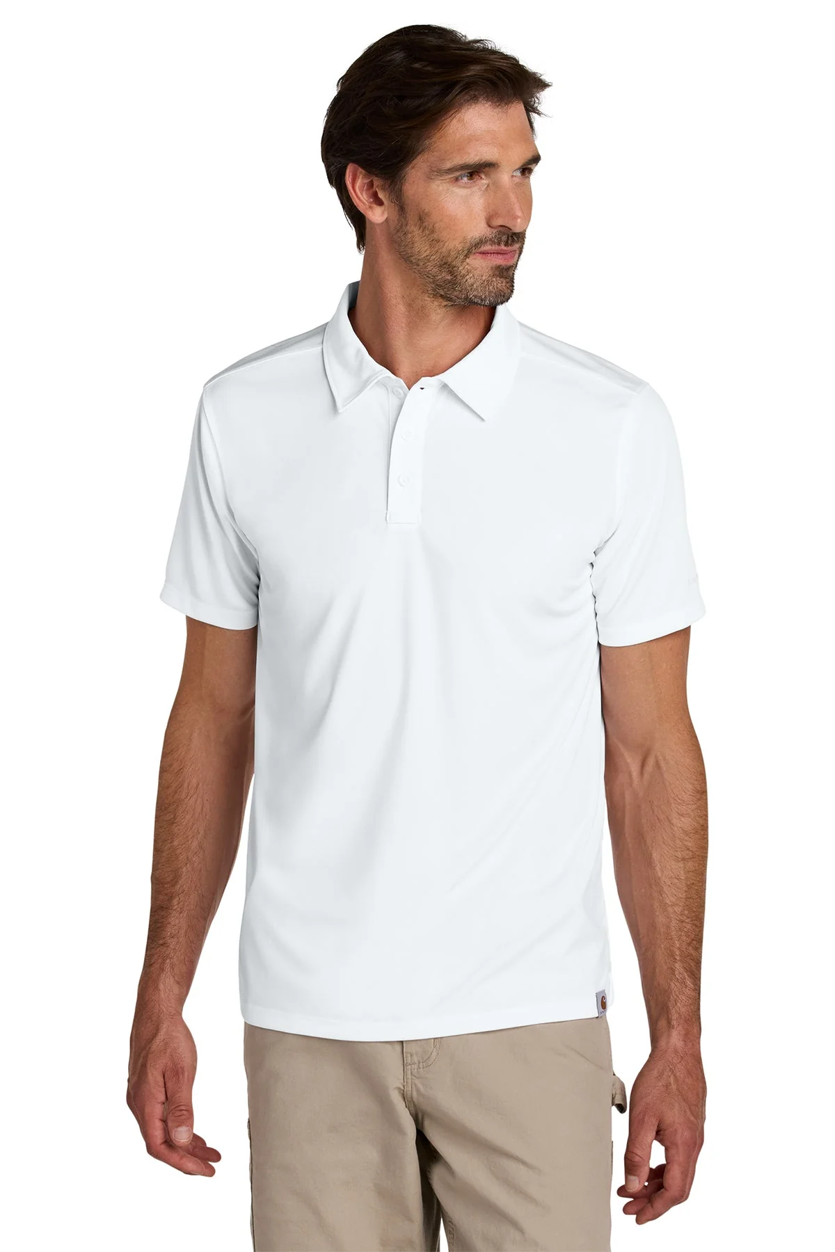 Carhartt Force Sun Defender Custom Polos, White - Image 4