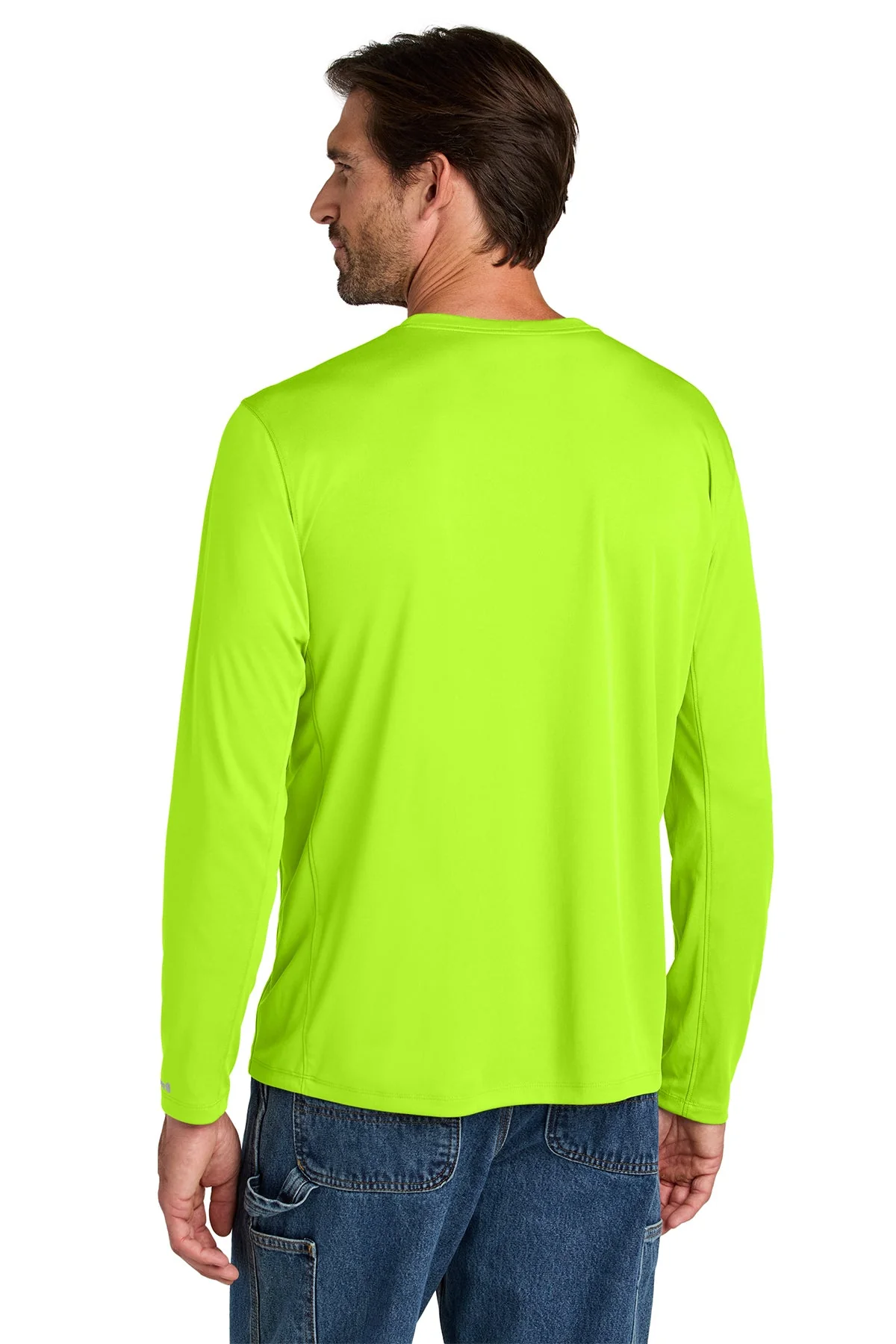 Carhartt Force Sun Defender Long Sleeve Custom T-Shirts, Brite Lime - Image 2