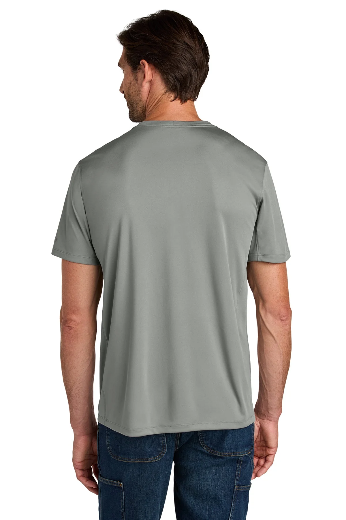Carhartt Force Sun Defender Short Sleeve Custom T-Shirts, Asphalt Grey - Image 2