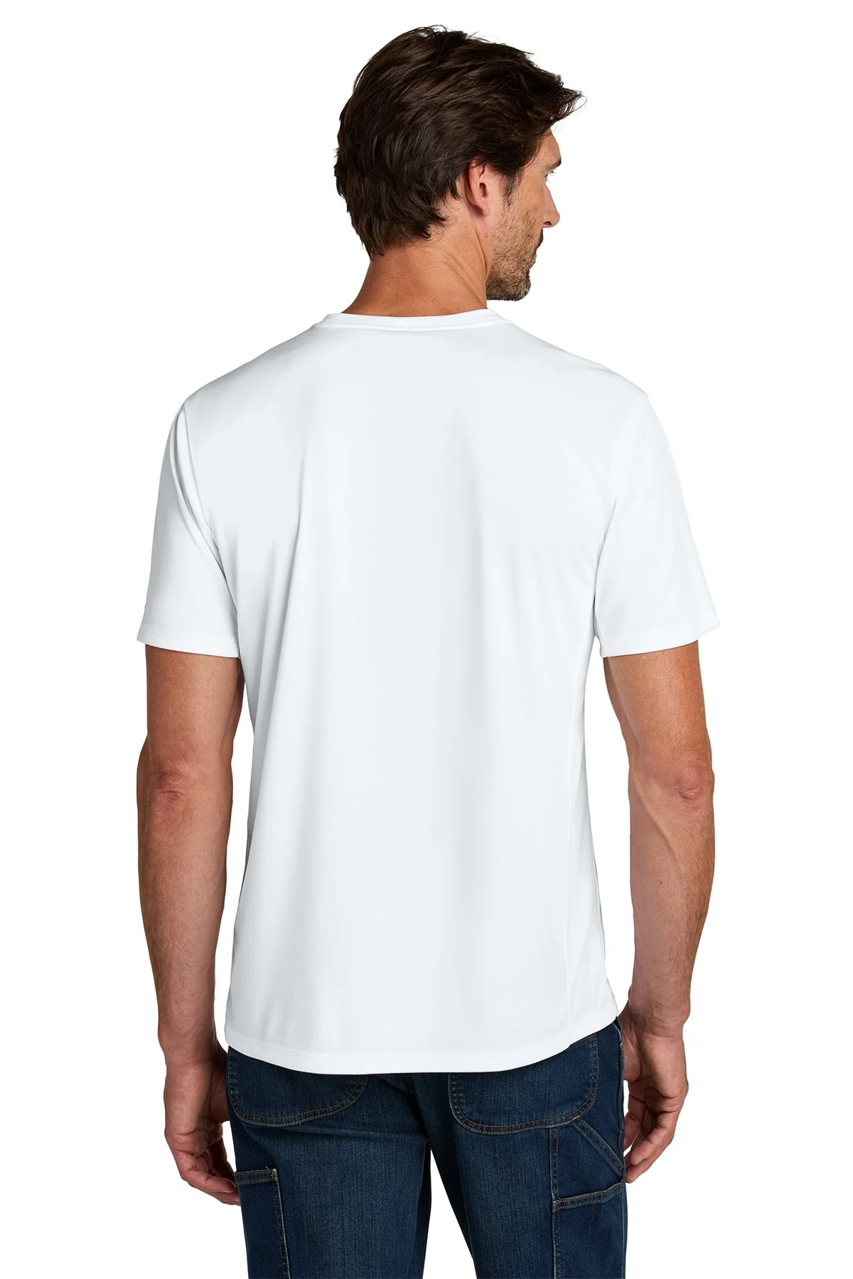 Carhartt Force Sun Defender Short Sleeve Custom T-Shirts, White - Image 2