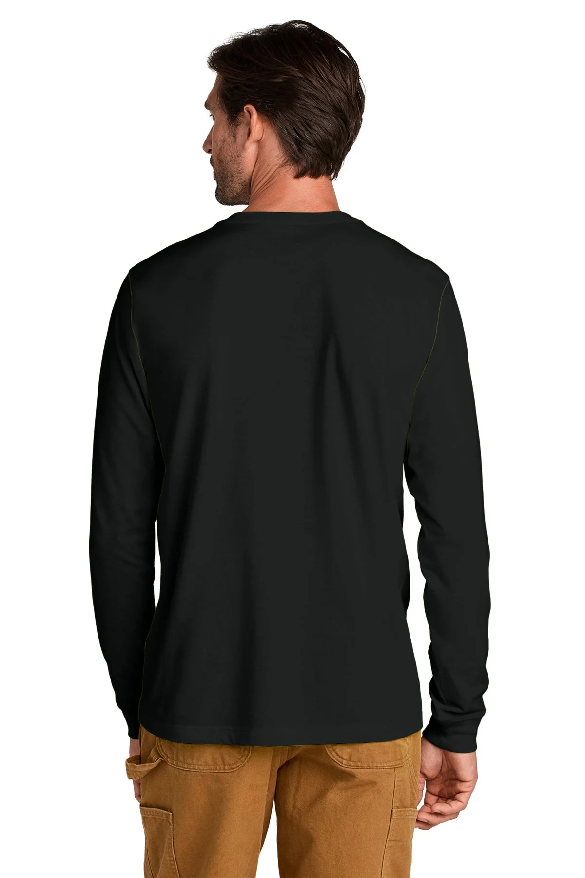 Carhartt Long Sleeve Custom T-Shirts, Black - Image 2
