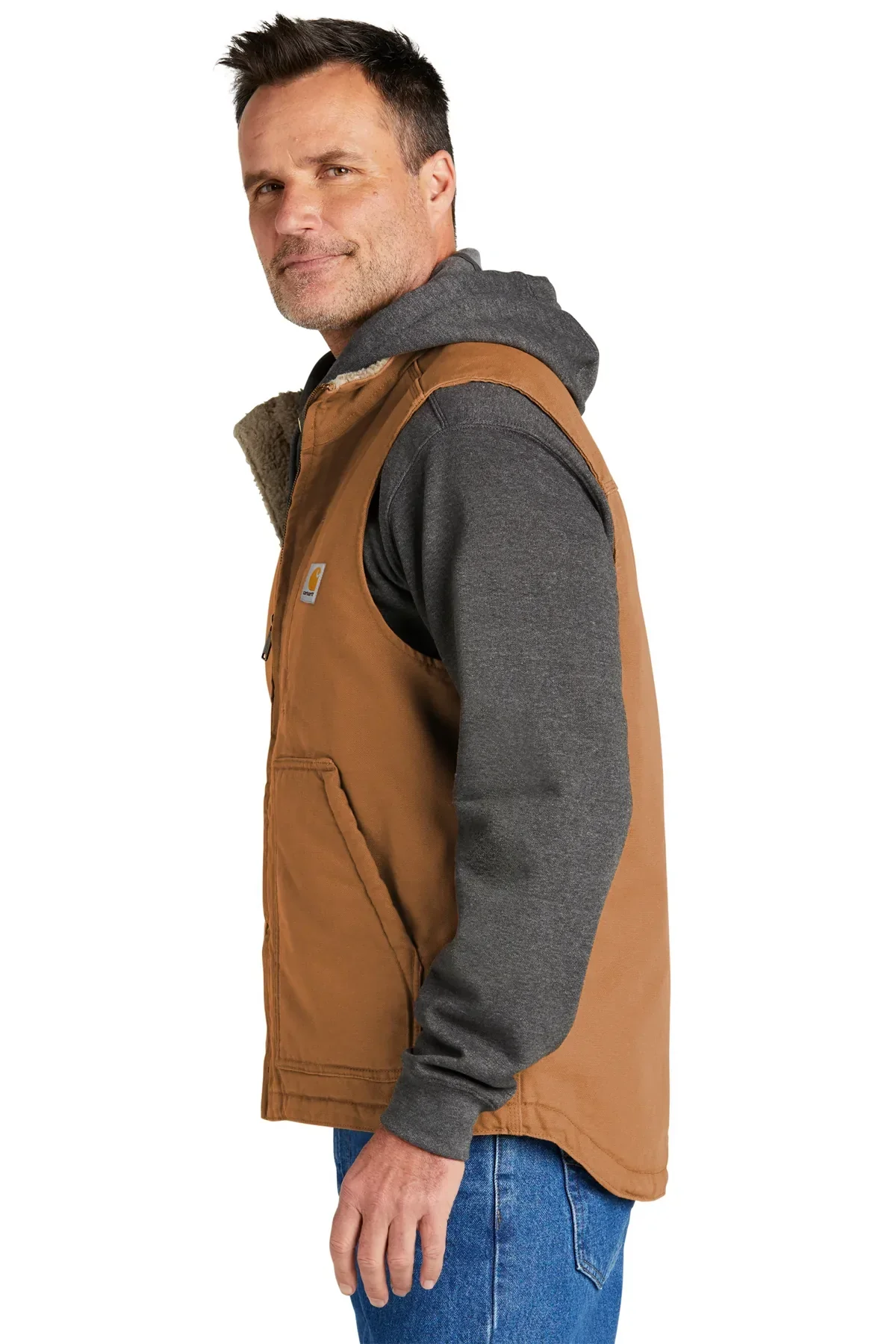 Carhartt Sherpa-Lined Vest, Carhartt Brown [Black's Valley AG] - Image 3