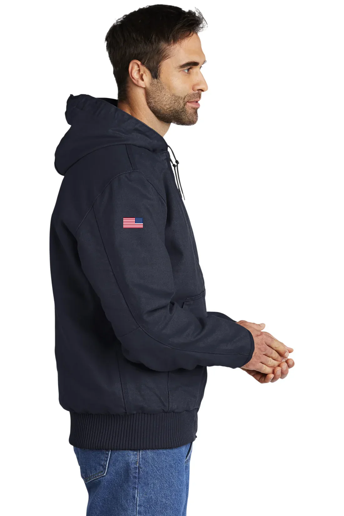 Carhartt Tall Washed Duck Jacket, Navy [Matos Builders] - Image 2