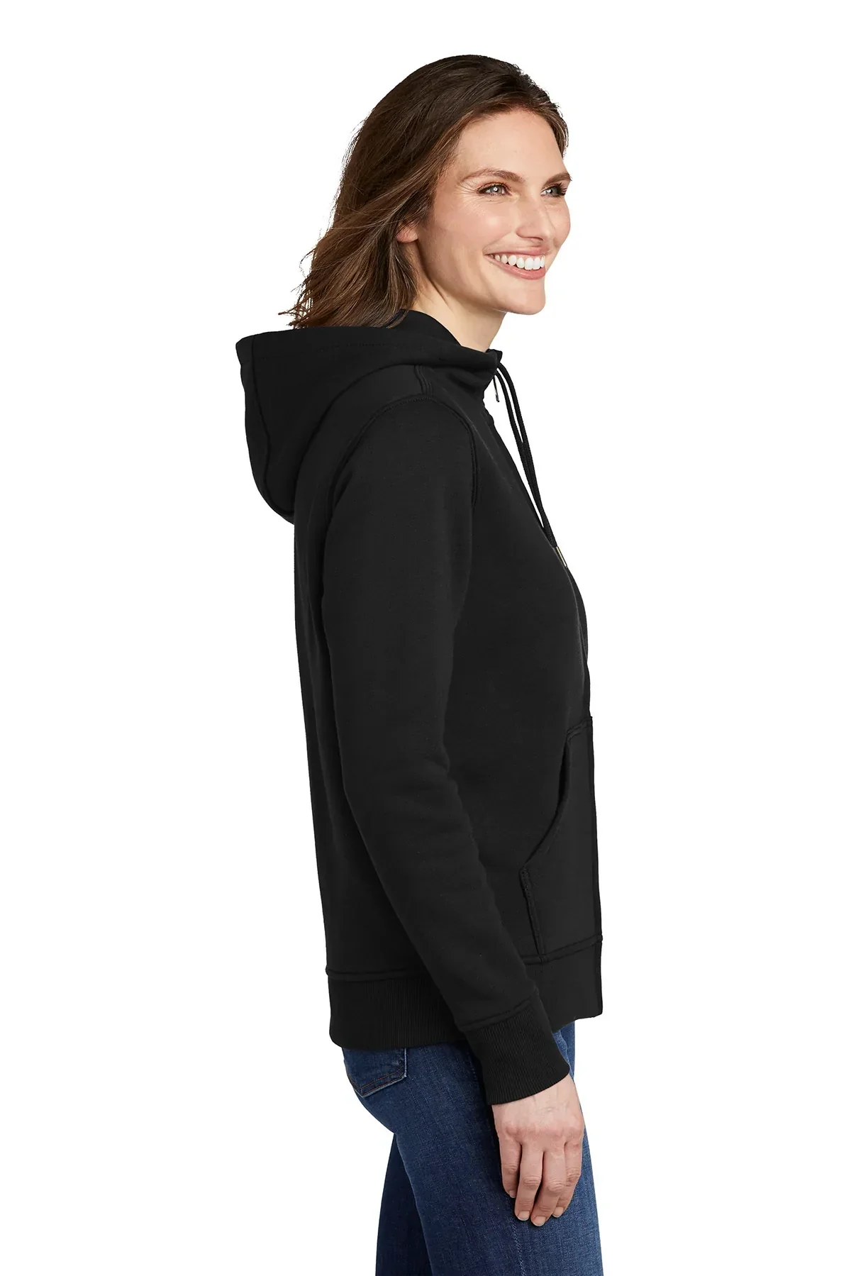 Carhartt Womens Clarksburg Full-Zip Hoodie, Black [Milford Mining Company Utah] - Image 3