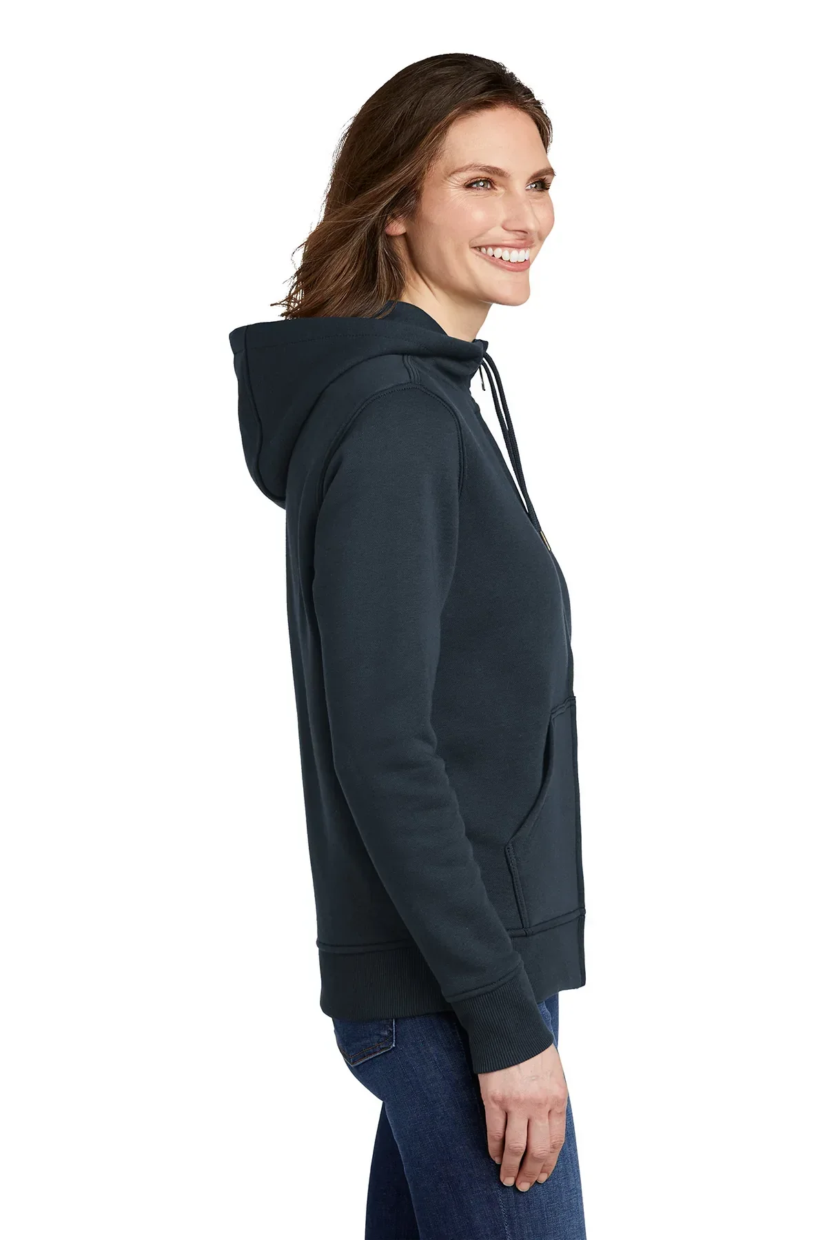 Carhartt Womens Clarksburg Full-Zip Hoodie, Navy [Real8 Group] - Image 3