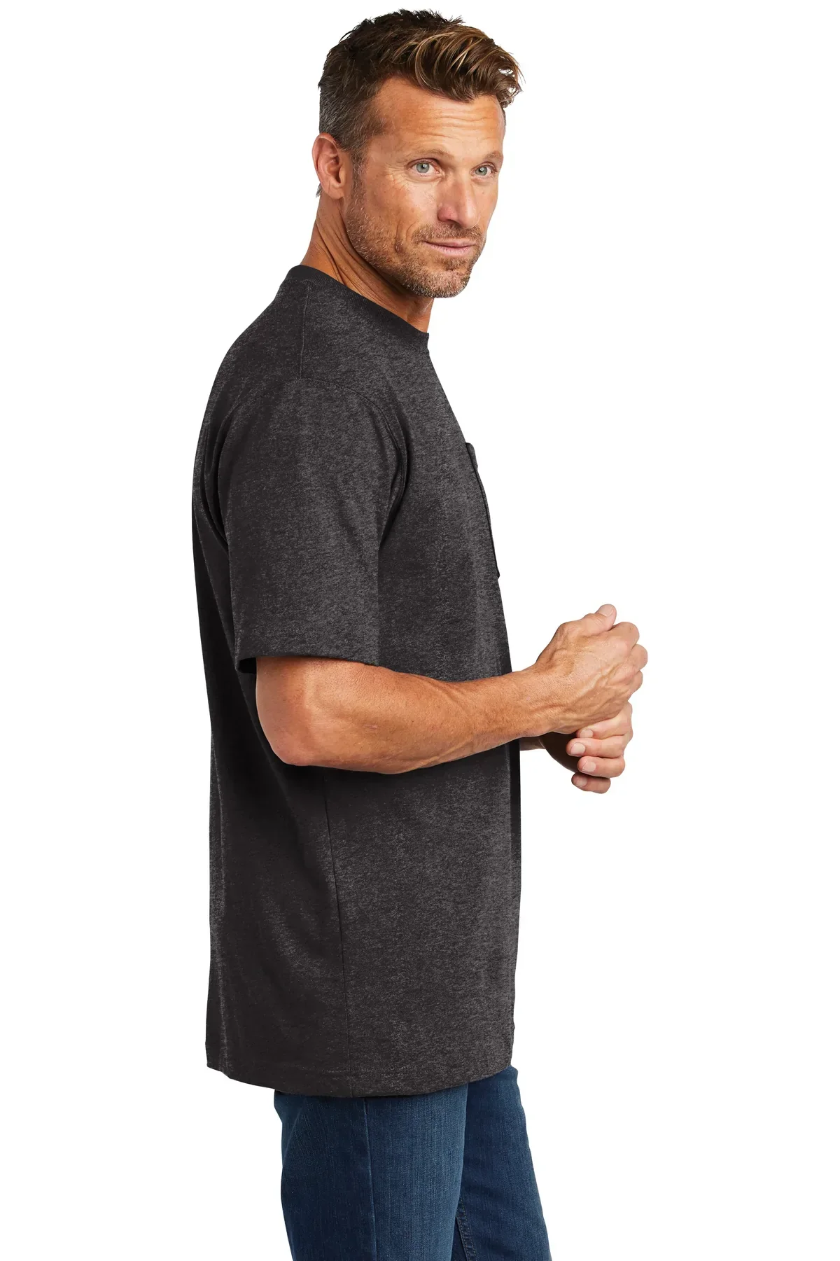 Carhartt Workwear Pocket T-Shirt, Carbon Heather [Calvada Surveying Inc] - Image 3