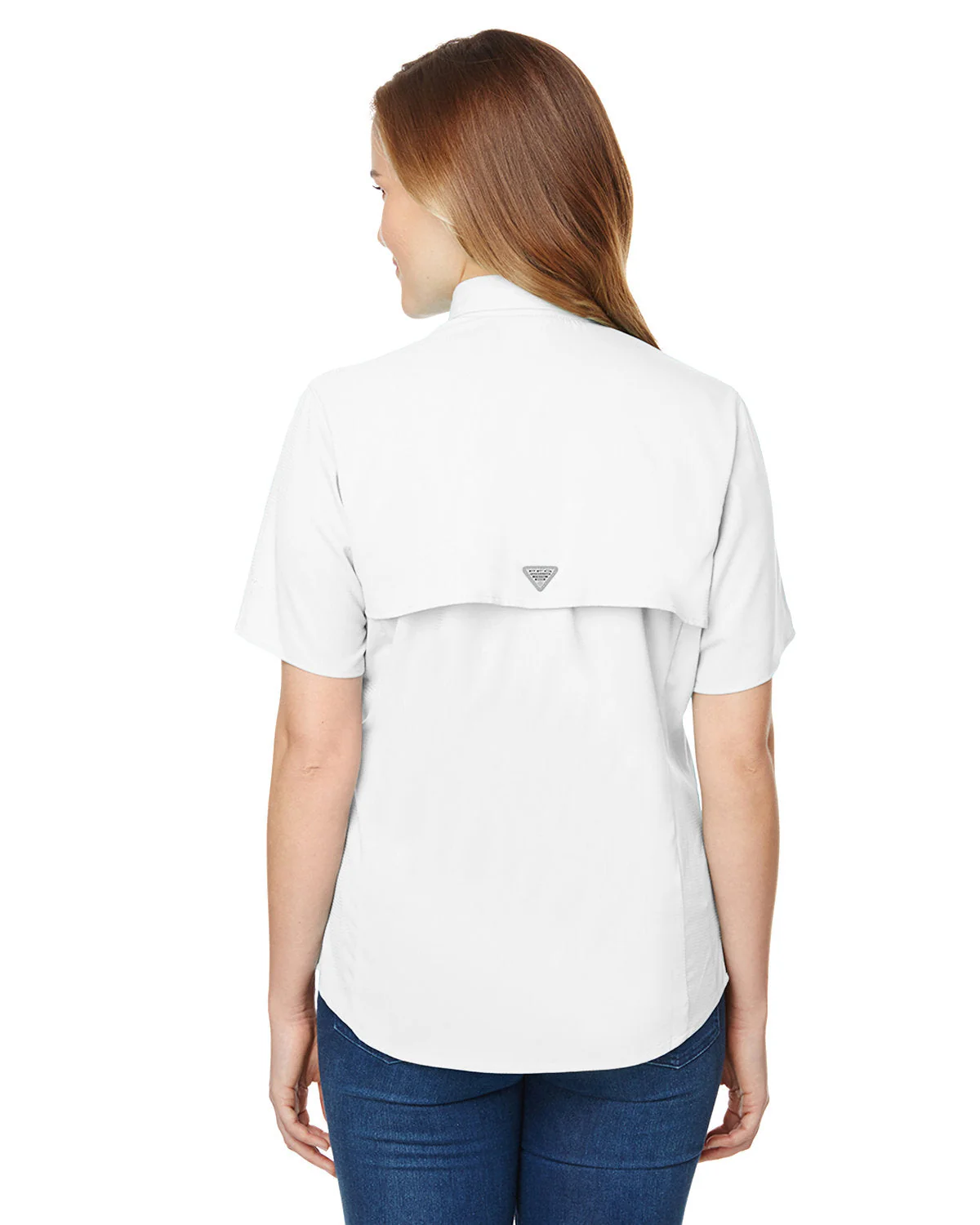 Columbia Ladies Tamiami Ii Short Sleeve Shirt, White [Calvada Surveying Inc] - Image 2