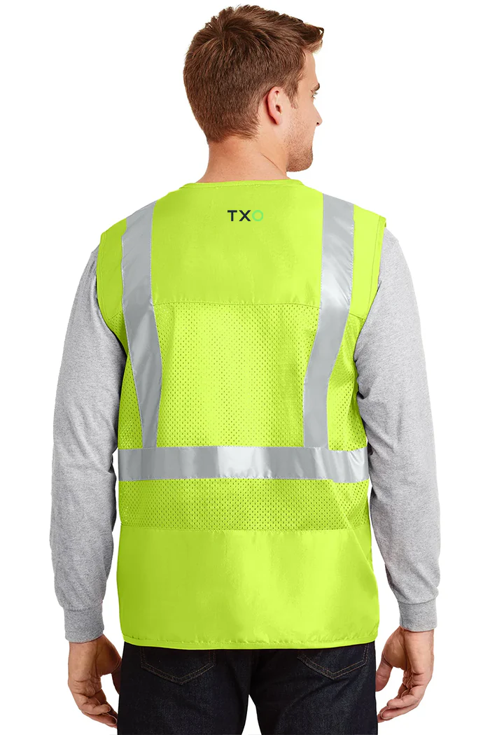 CornerStone ANSI 107 Mesh Back Safety Vest, Safety Yellow [TXO] - Image 2