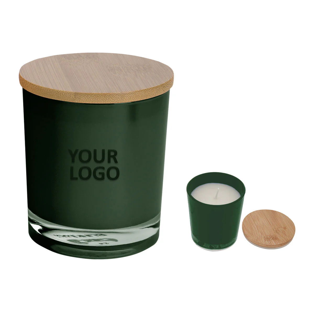 Bamboo Soy Candle, Forest Green