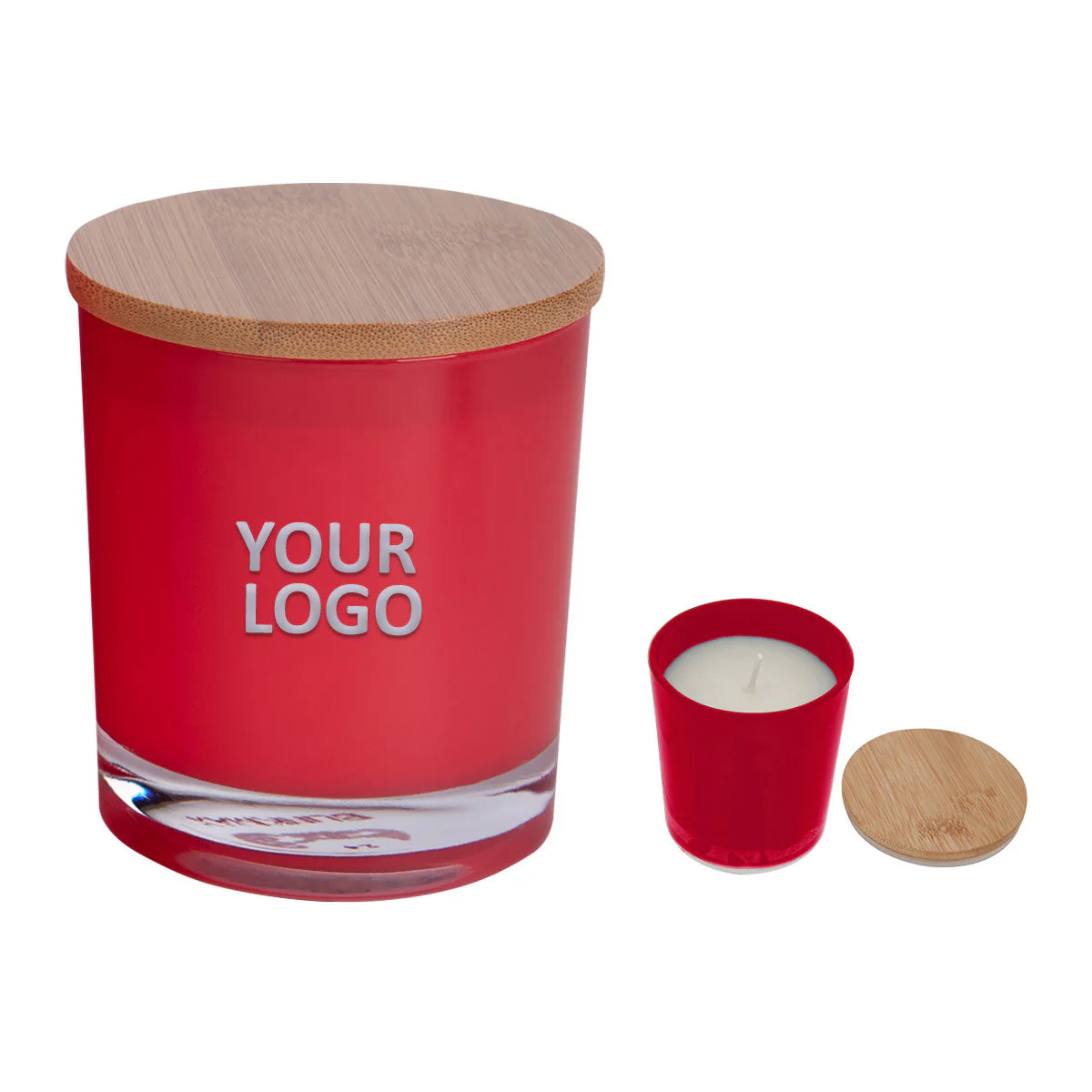 Bamboo Soy Candle, Red