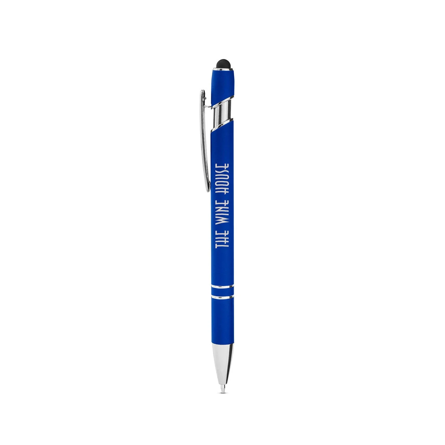 Core365 Rubberized Aluminum Click Stylus Pens, True Royal - Image 3