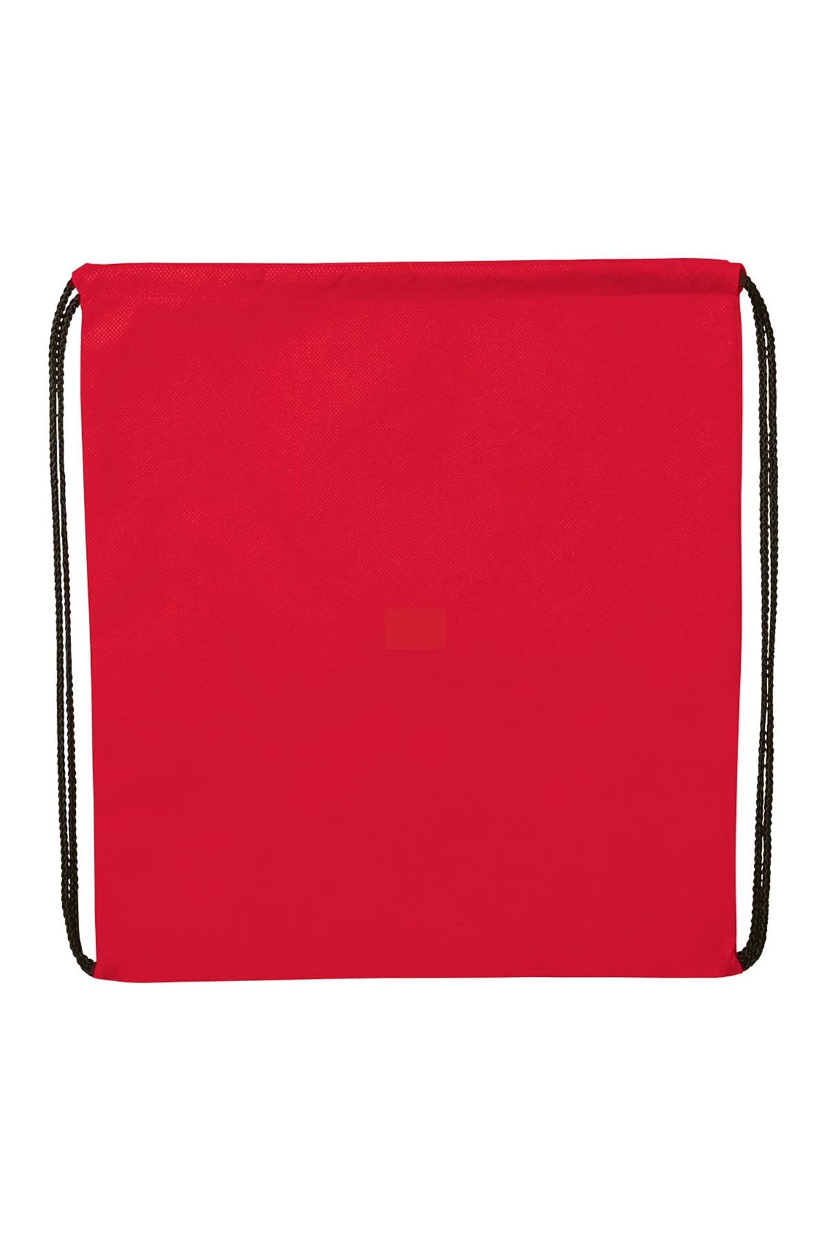 Evergreen Non-Woven Custom Drawstring Bags, Red - Image 2