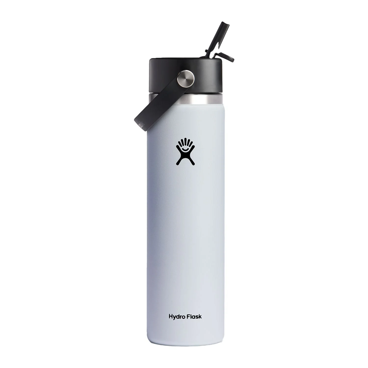 Hydro Flask Wide Mouth 24oz Custom Bottles with Flex Straw Cap, White - Image 2