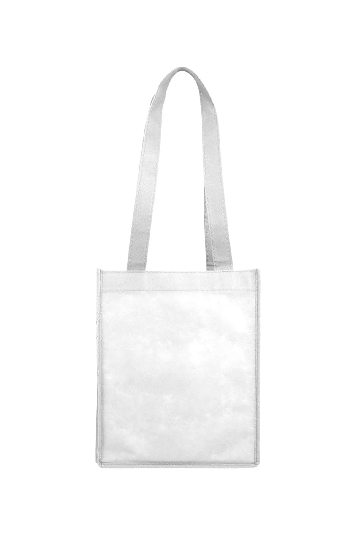 Mini Elm Non-Woven Custom Totes, White - Image 2