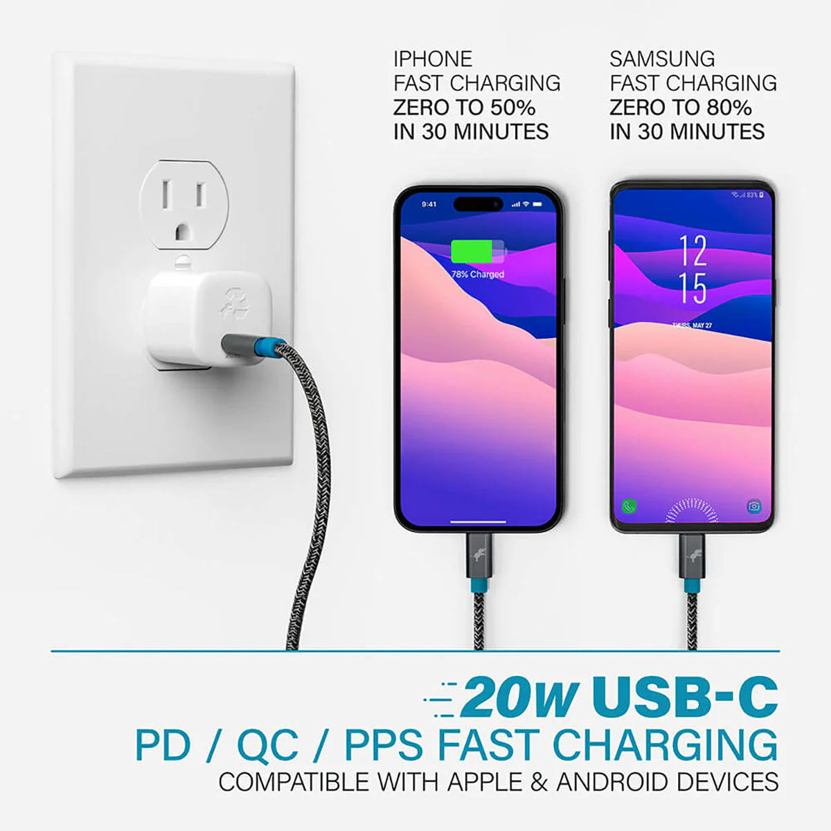 Nimble Wally Subnano Custom 20W Usb-C Wall Charger, White - Image 3