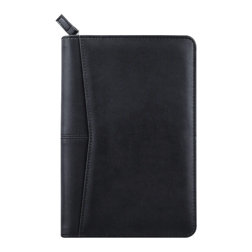 Pedova Junior Zippered Branded Padfolio, Black - Image 3