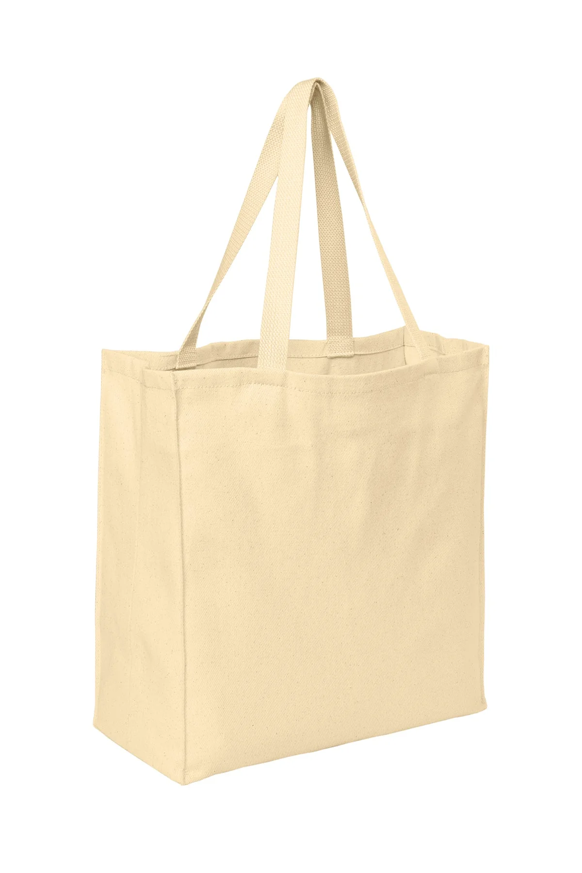 Port Authority Ideal Twill Over-the-Shoulder Custom Grocery Totes, Natural - Image 2