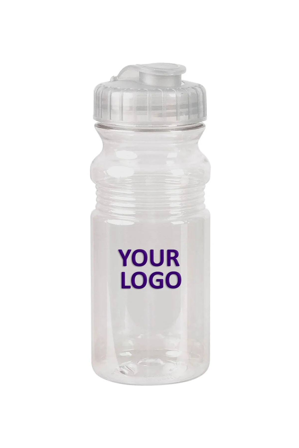 Prime Line Translucent 20oz Sport Custom Water Bottles With Snap Cap, Clear