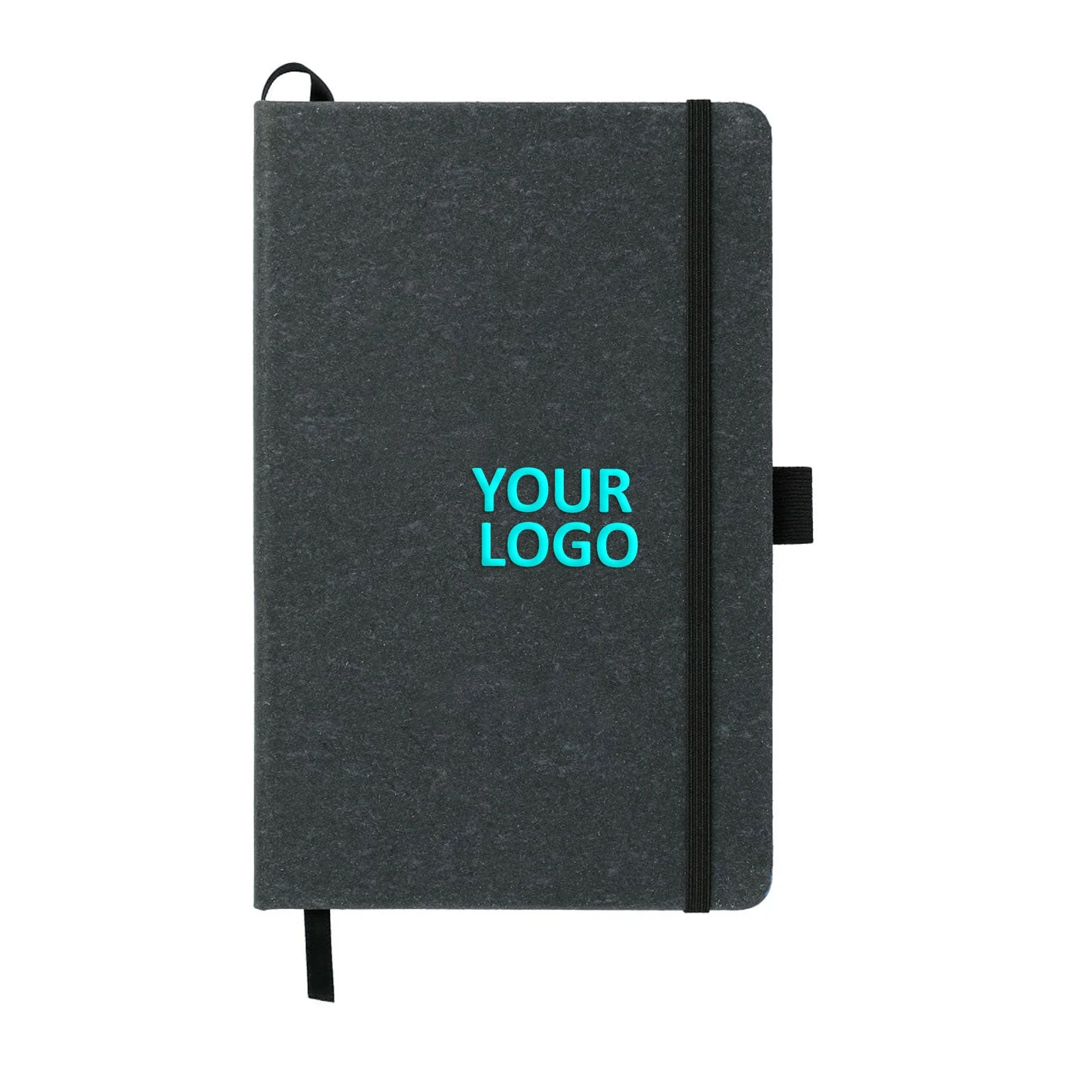 JournalBooks Custom Recycled Leather Bound, Black