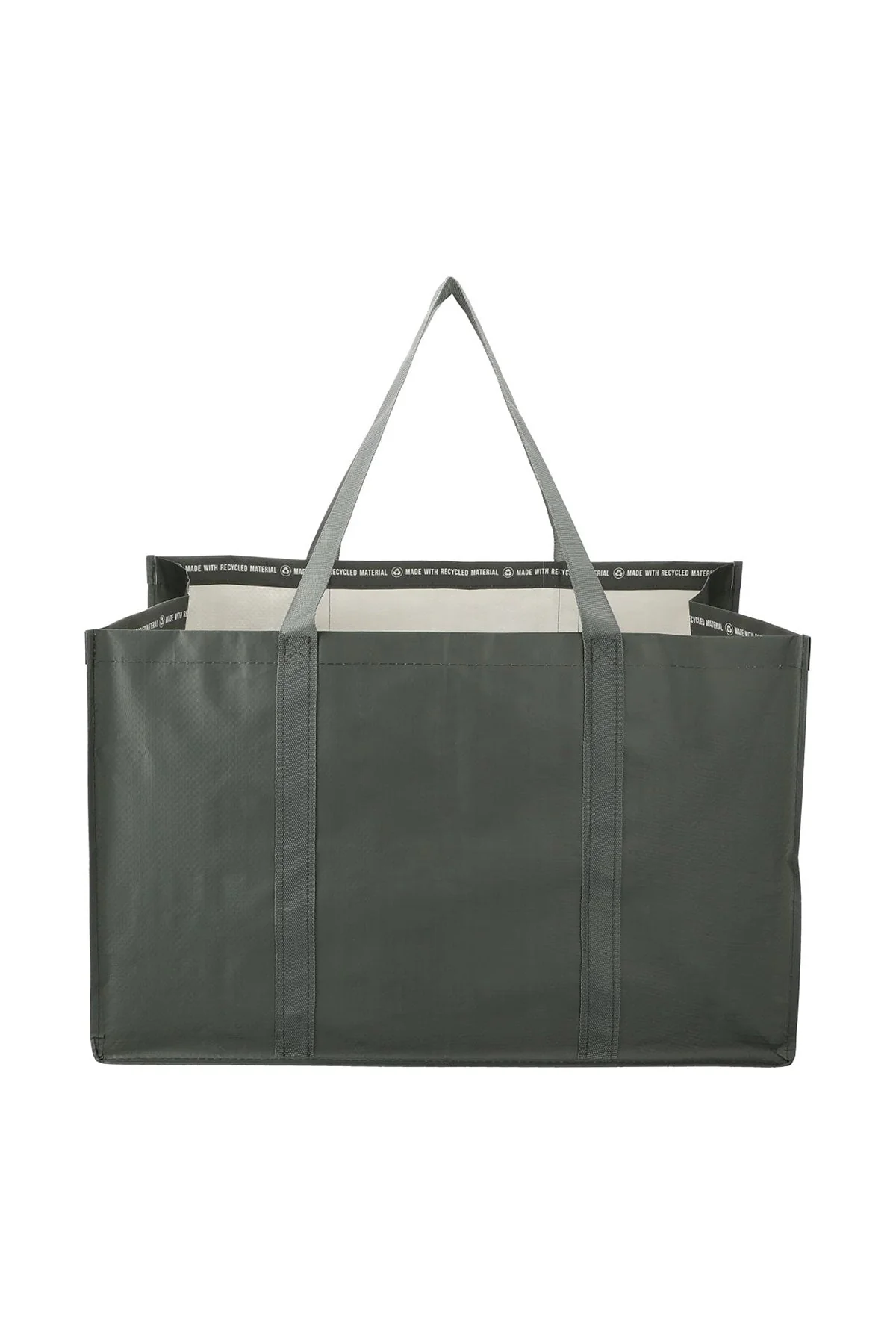 Recycled Woven Utility Custom Totes, Gray - Image 2