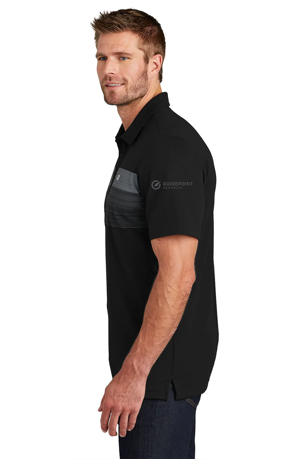TravisMathew Coastal Polo, Black [GuidePoint Security] - Image 2