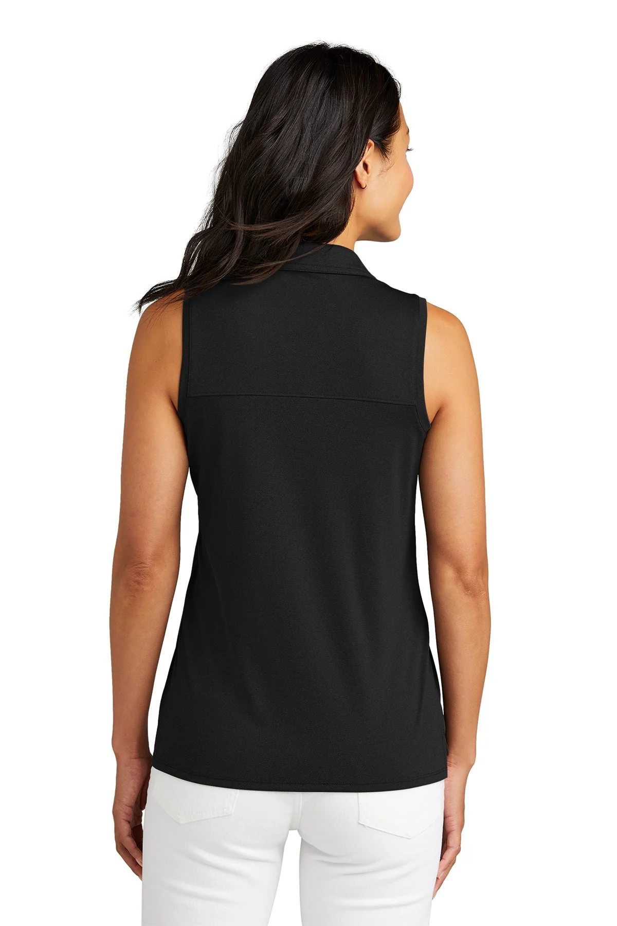 TravisMathew Ladies Sleeveless Polo, Black [GuidePoint Security] - Image 2