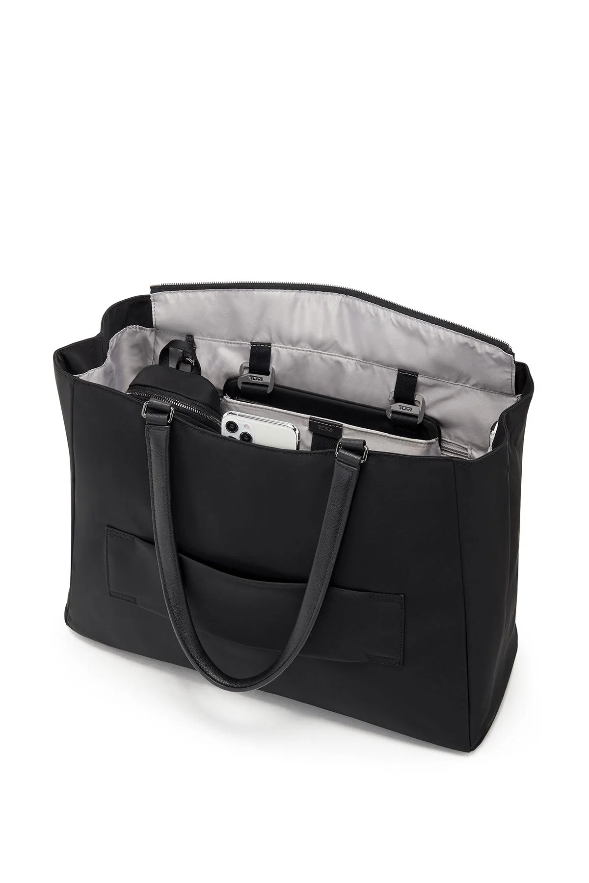 Tumi Valetta Large Custom Tote, Black/Gunmetal - Image 3