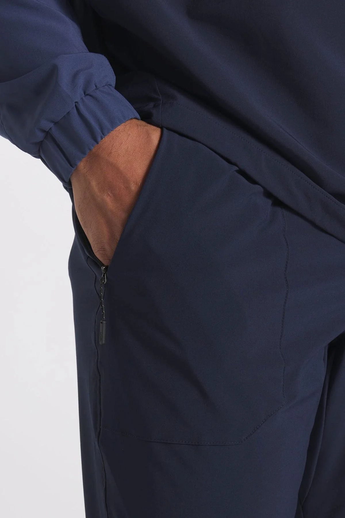 UNRL DWR Custom Track Pants, Navy - Image 3