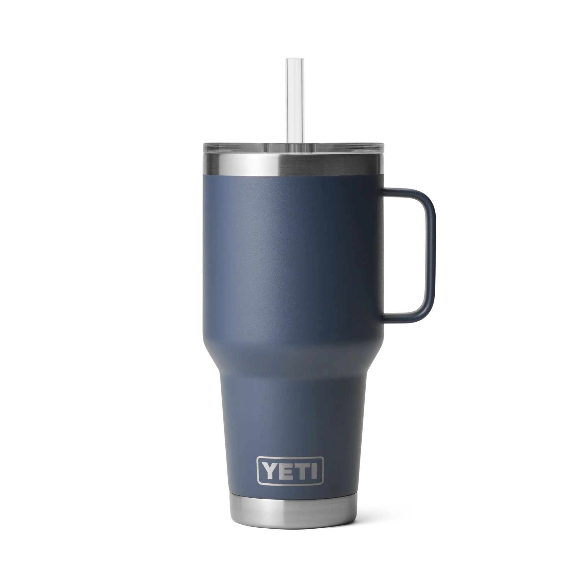 Yeti Rambler 35 Oz Custom Straw Mugs With Straw Lid, Navy - Image 2