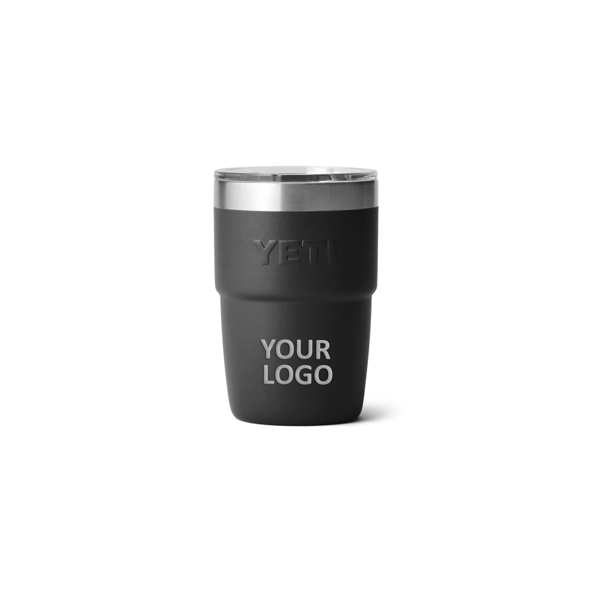 Yeti Branded 8 Oz Stackable Cups With Magslider Lid, Black