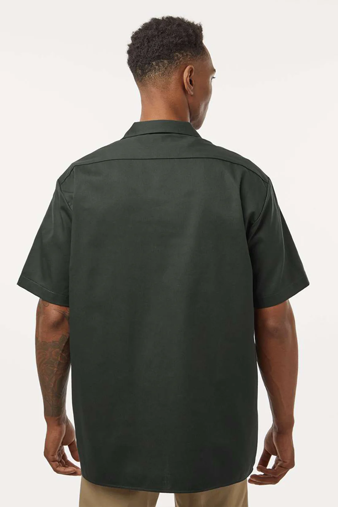Dickies Short-Sleeve Work Shirt 2574, Olive Green - Image 3
